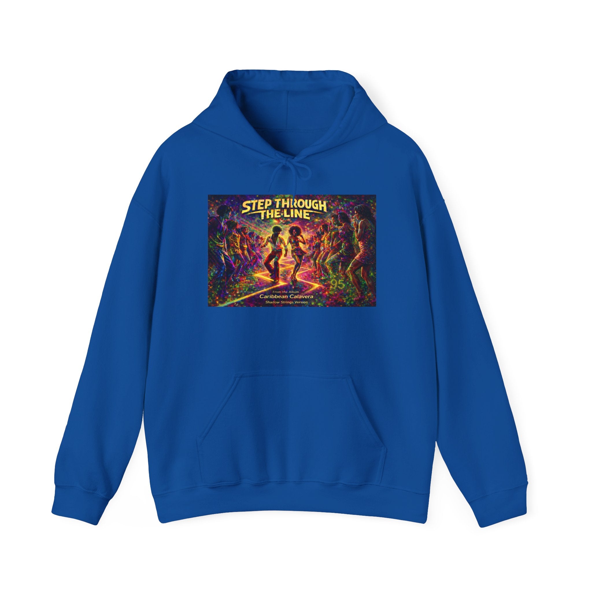 Step Through The Line Hoodie Song Cover Art From The Caribbean Calavera Album  — Retro Psychedelic Dance Graphic Pullover