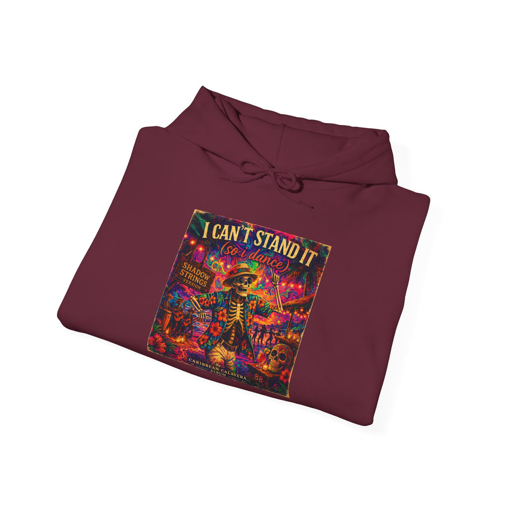 I Can't Stand It Hoodie -  Song Cover Art From The Caribbean Calavera Album  Retro Neon Skatepunk Graphic Pullover