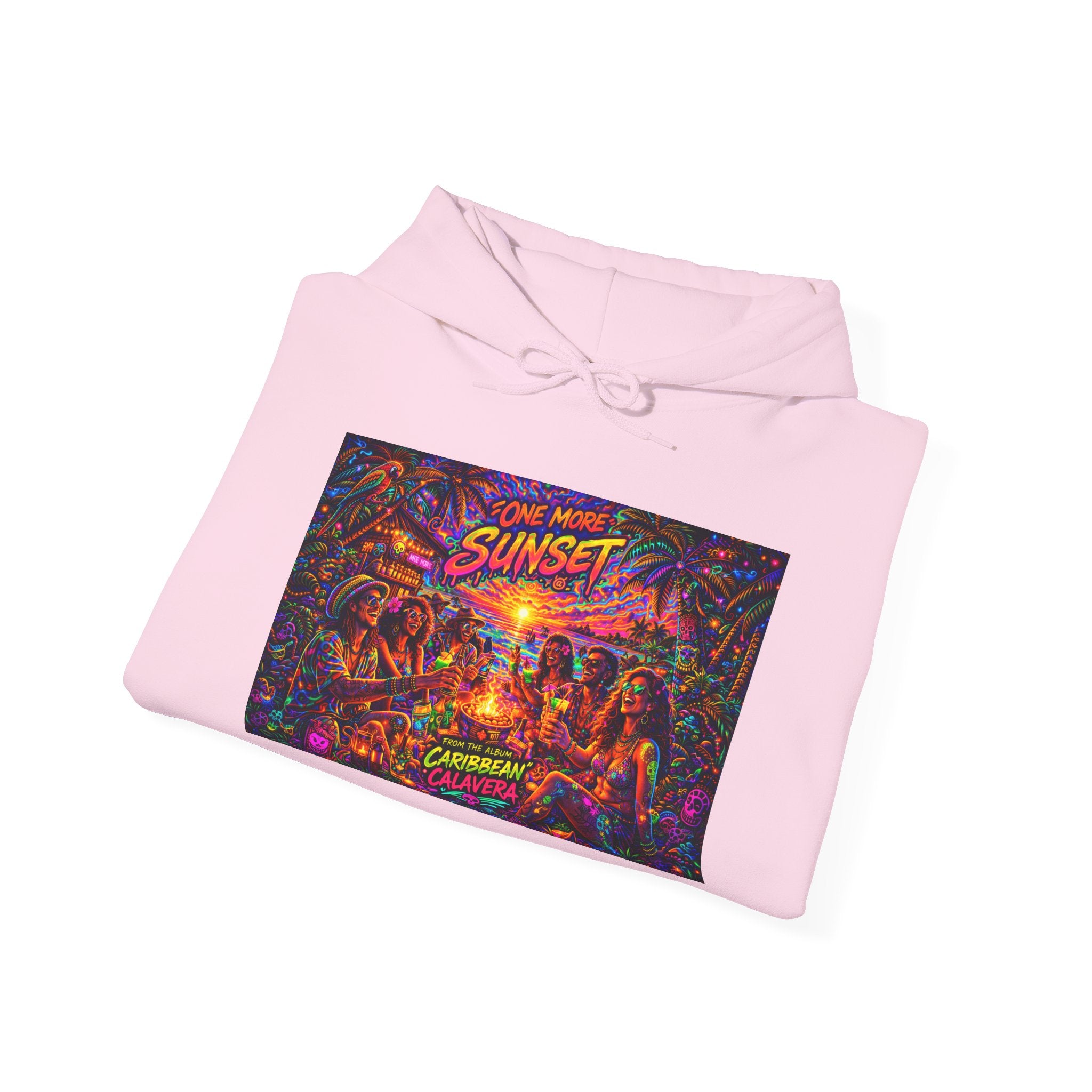 One More Sunset Carnival Hoodie Song Cover Art From The Caribbean Calavera Album — Tropical Festival Graphic Pullover
