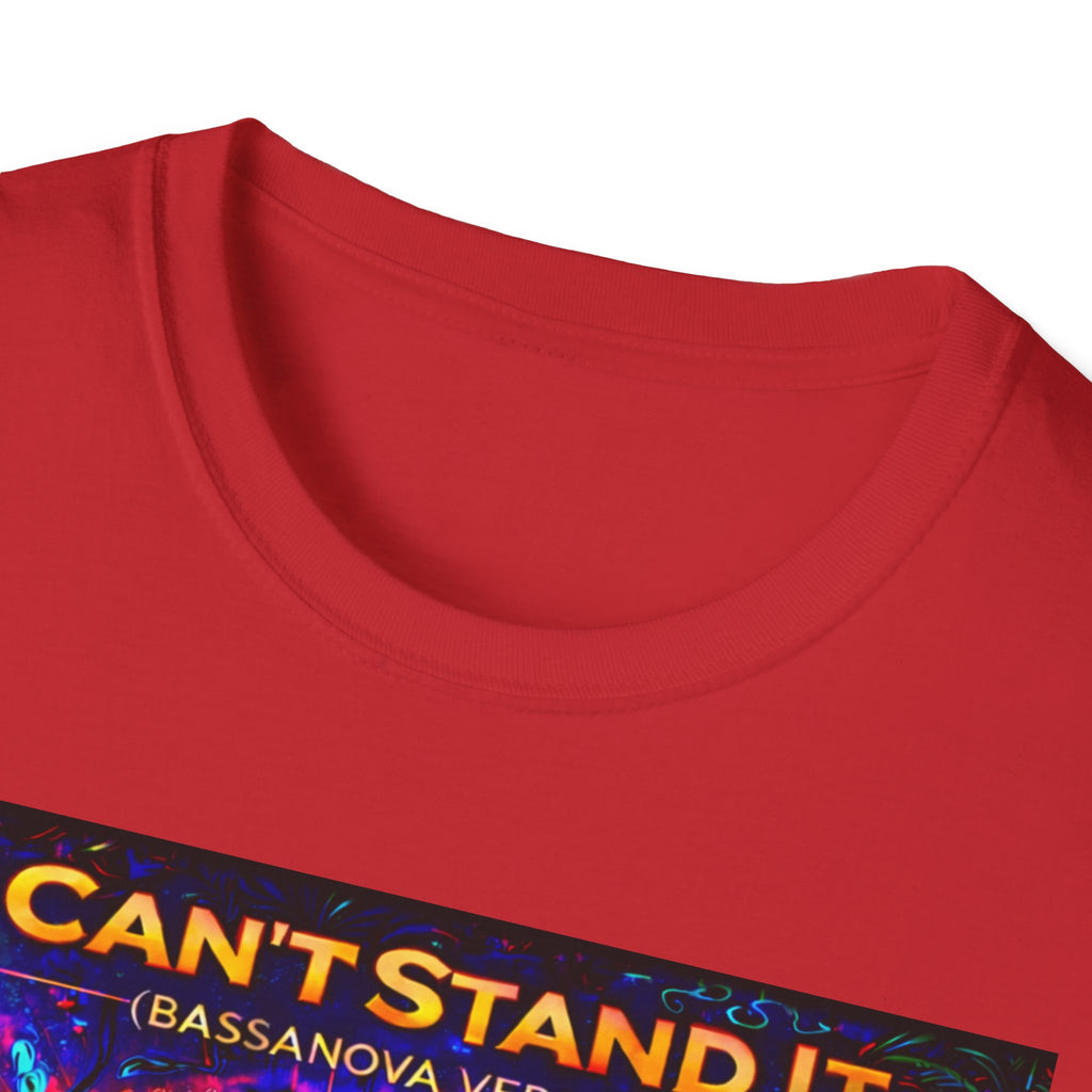 I Can't Stand It Dance T-Shirt   Song Cover Art From The Caribbean Calavera Album — Vibrant Caribbean Disco Sunset Tee