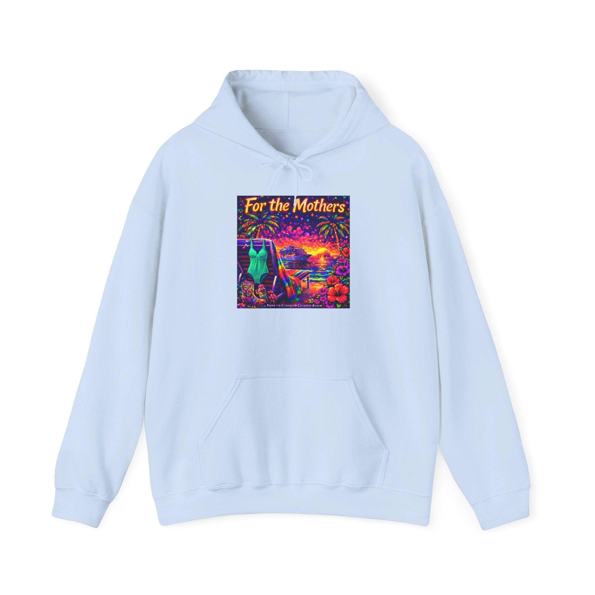 For the Mothers Hoodie —   Song Cover Art From The Caribbean Calavera Album  Psychedelic Moonlit Cat Art Sweatshirt