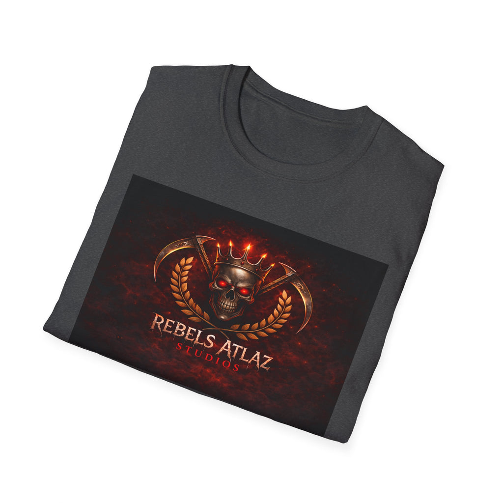 Rebelz Atlaz Film Studios Logo  Emblem T-Shirt — Vintage Military Crest Graphic Tee