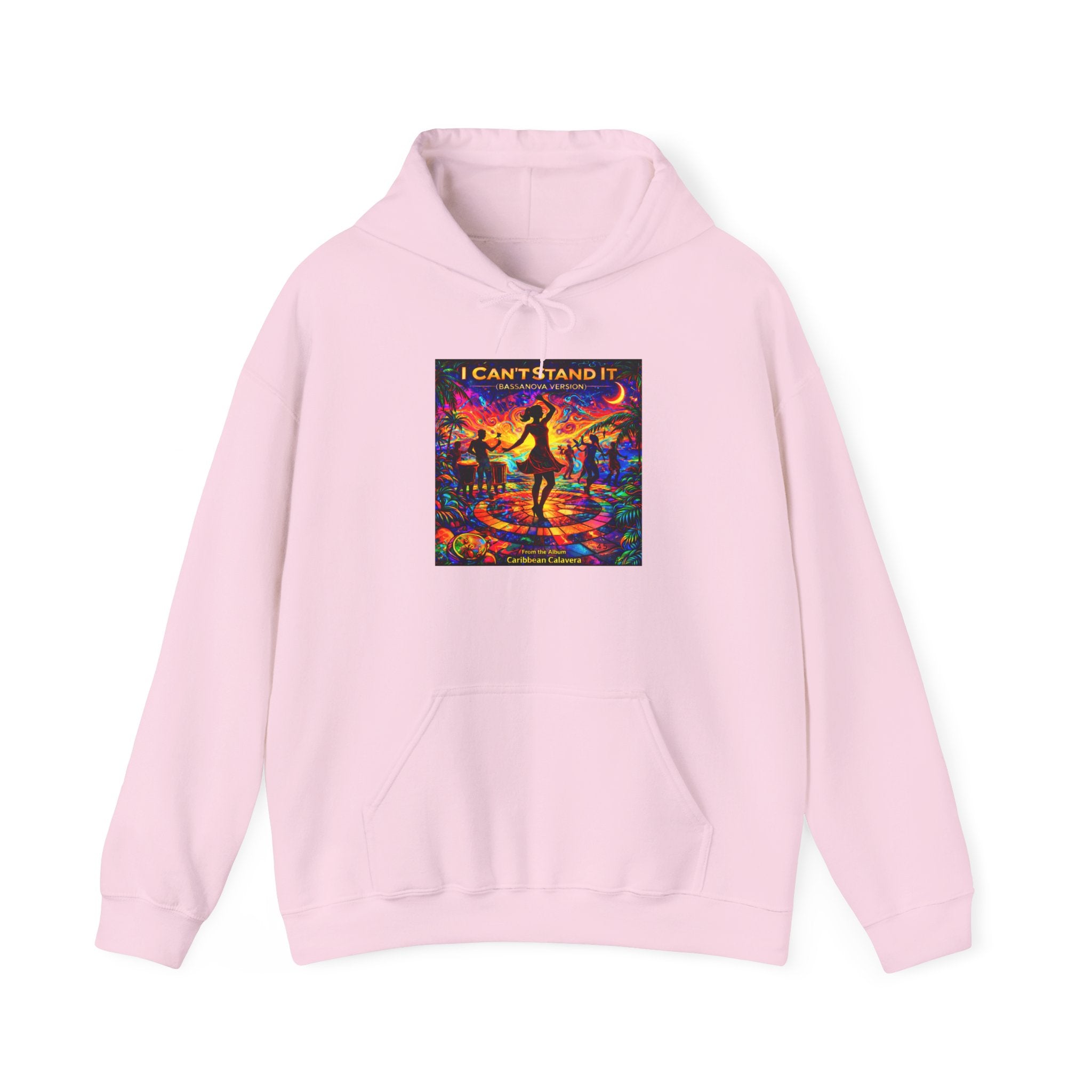 Psychedelic Dance Hoodie –  Song Cover Art From The Caribbean Calavera Album  “I Can’t Stand It” Retro Disco Graphic