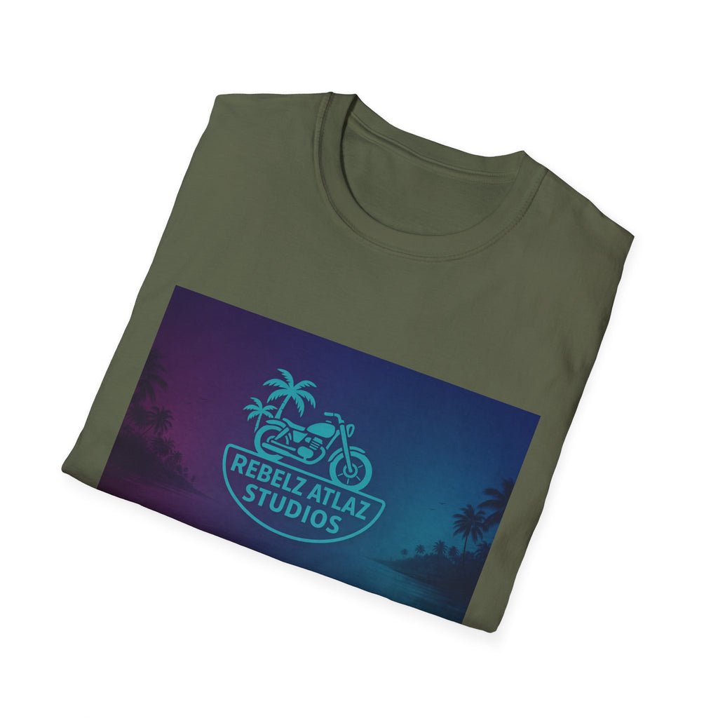 Rebel Ataz Studios Logo T-Shirt — Tropical Palm Graphic Tee