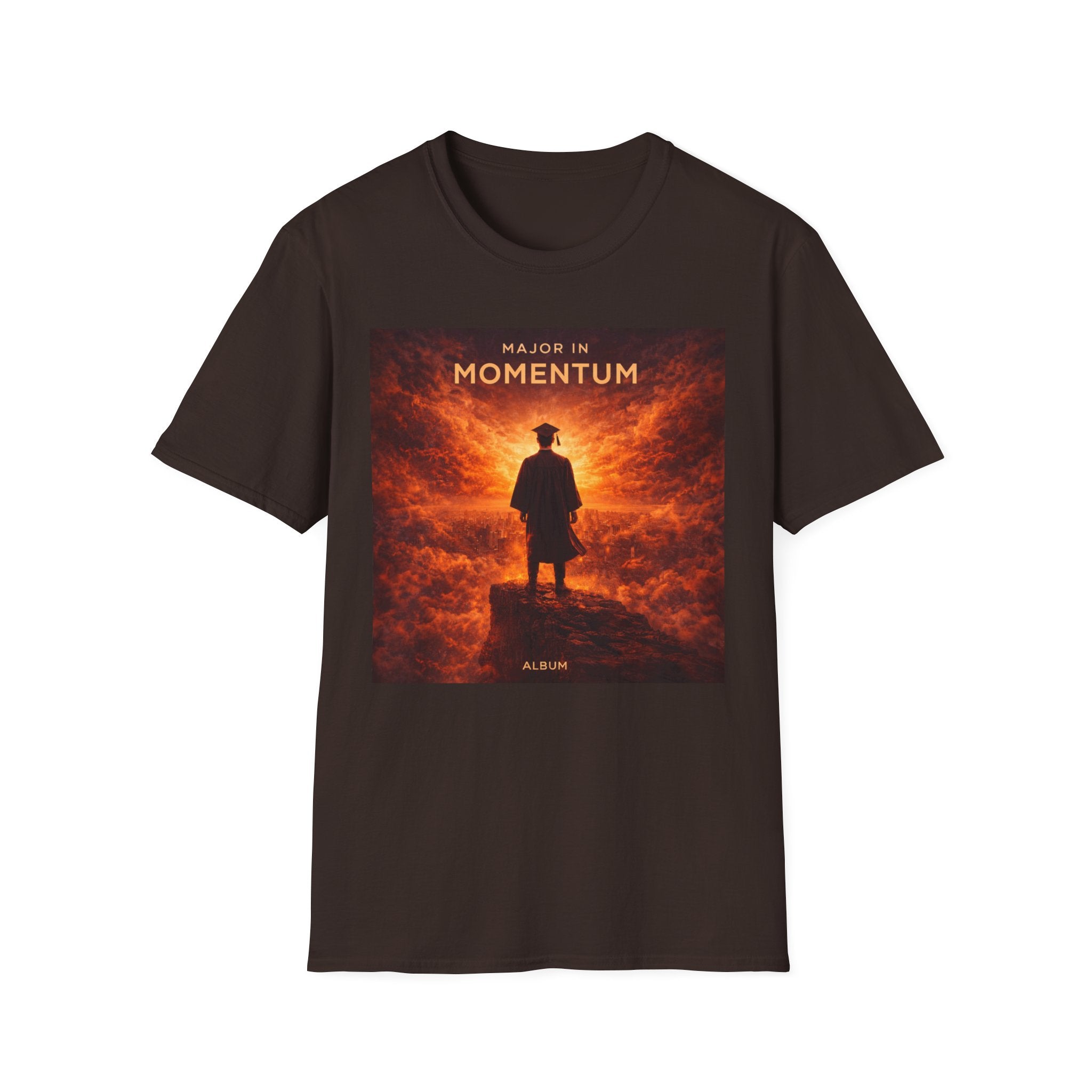 T‑Shirt – "Major in Momentum" Album Art Tee (Silhouette & Fiery Sky)