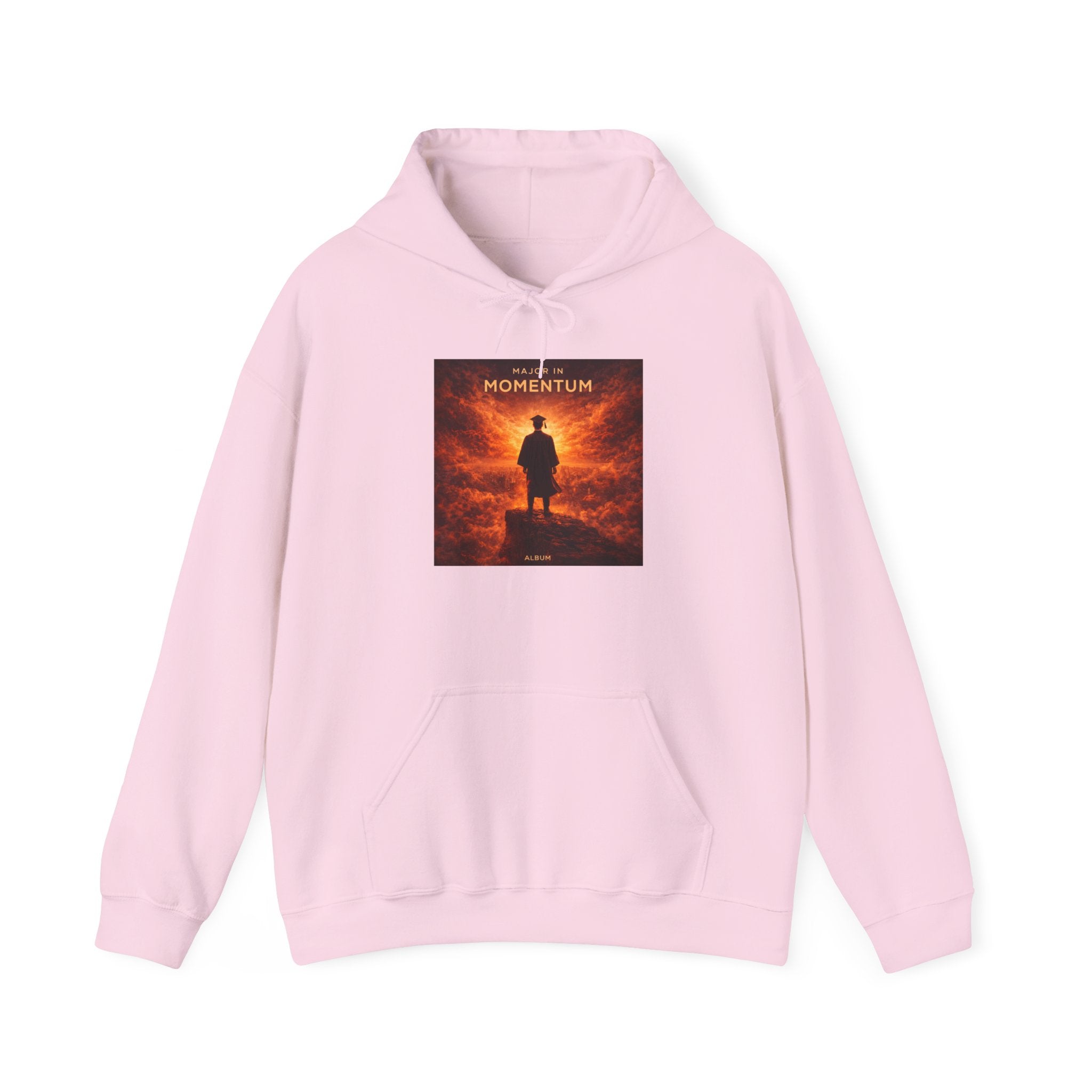 Hoodie - 'Major in Momentum' Silhouette Sunset Graphic Hoodie