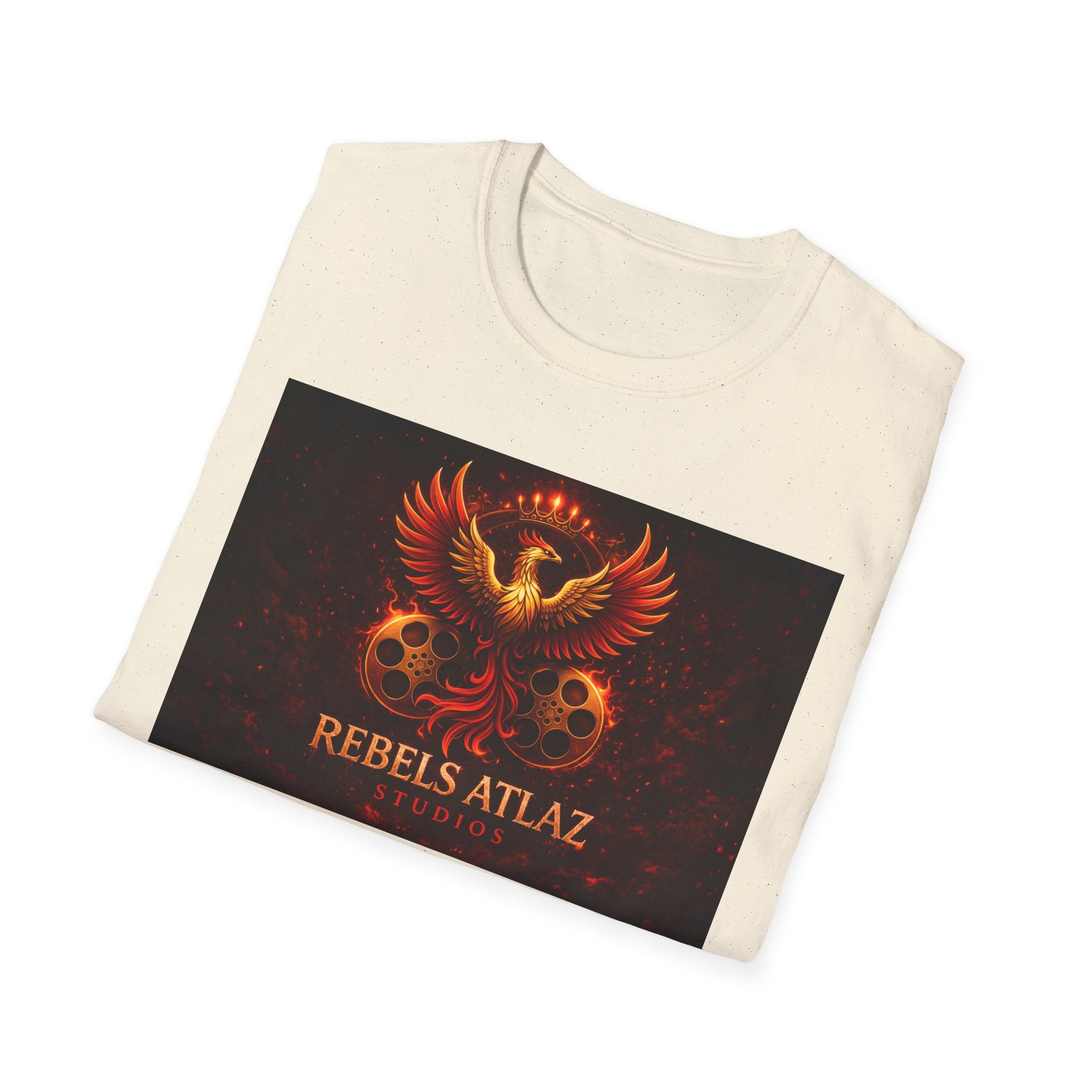 Rebelz Atlaz Film Studios Logo  Phoenix Skull T-Shirt