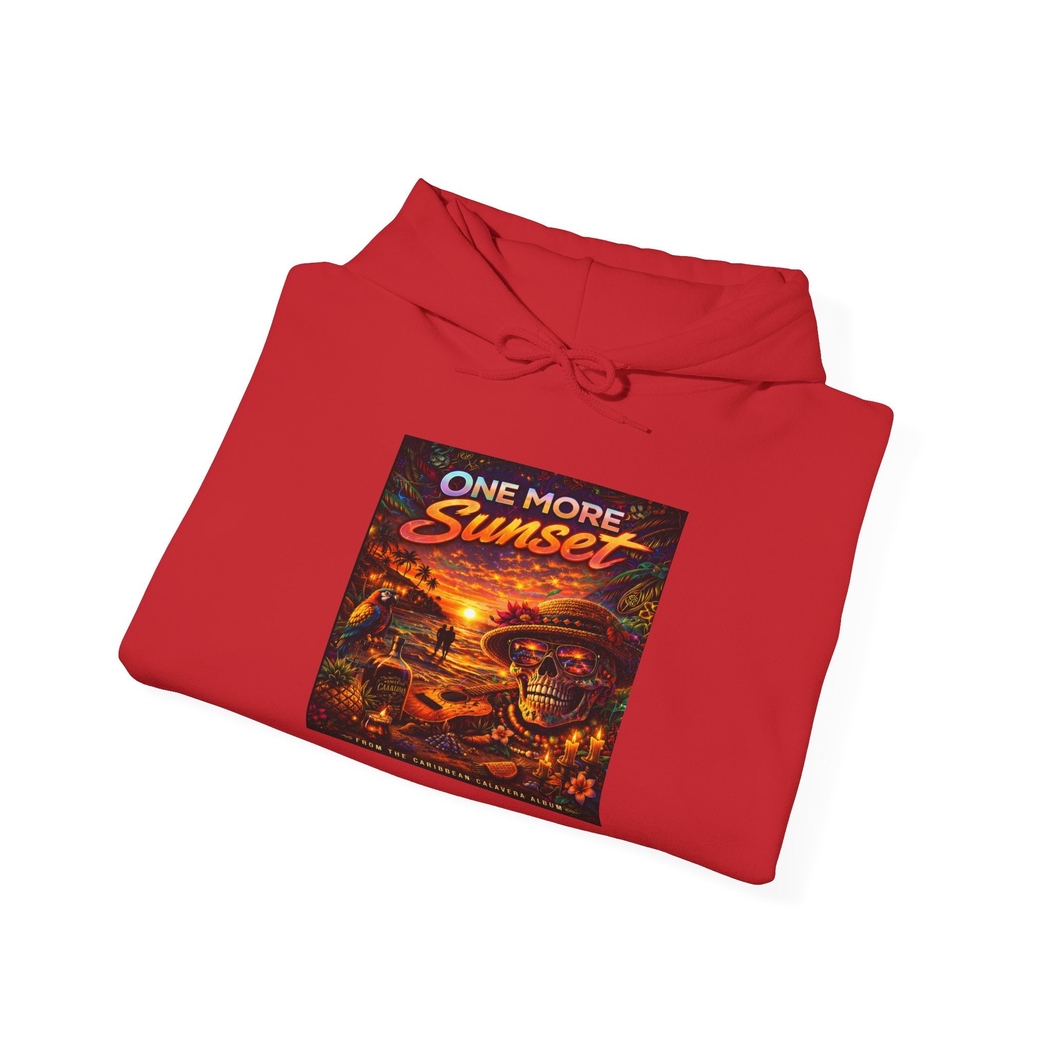 "One More Sunset"  Song Cover Art From The Caribbean Calavera Album Skateboard Vintage Graphic Pullover Sunset Skate Hoodie —