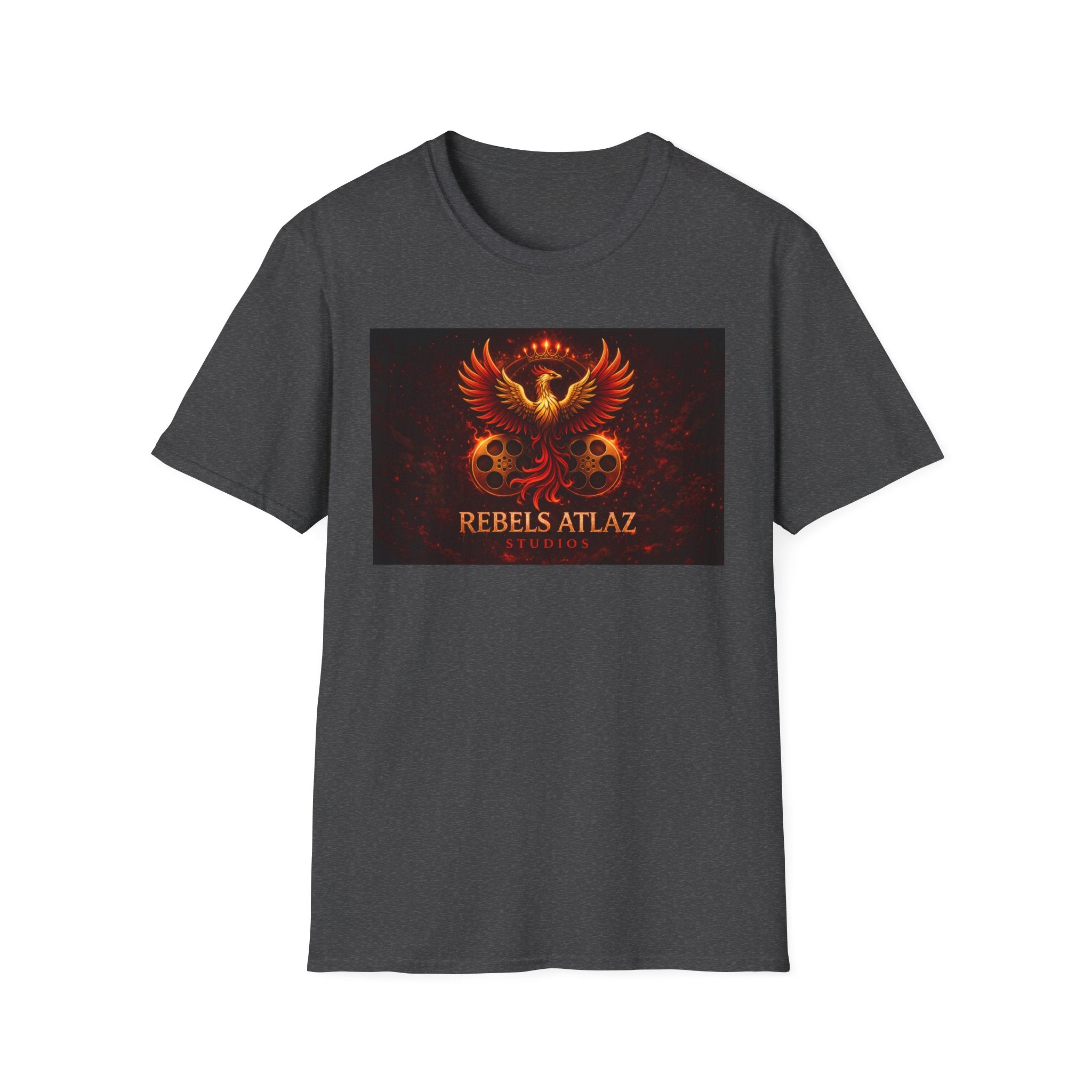 Rebelz Atlaz Film Studios Logo  Phoenix Skull T-Shirt