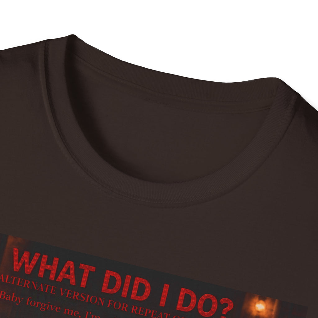 T-Shirt — "What Did I Do?" Dark Vintage Portrait Graphic Tee