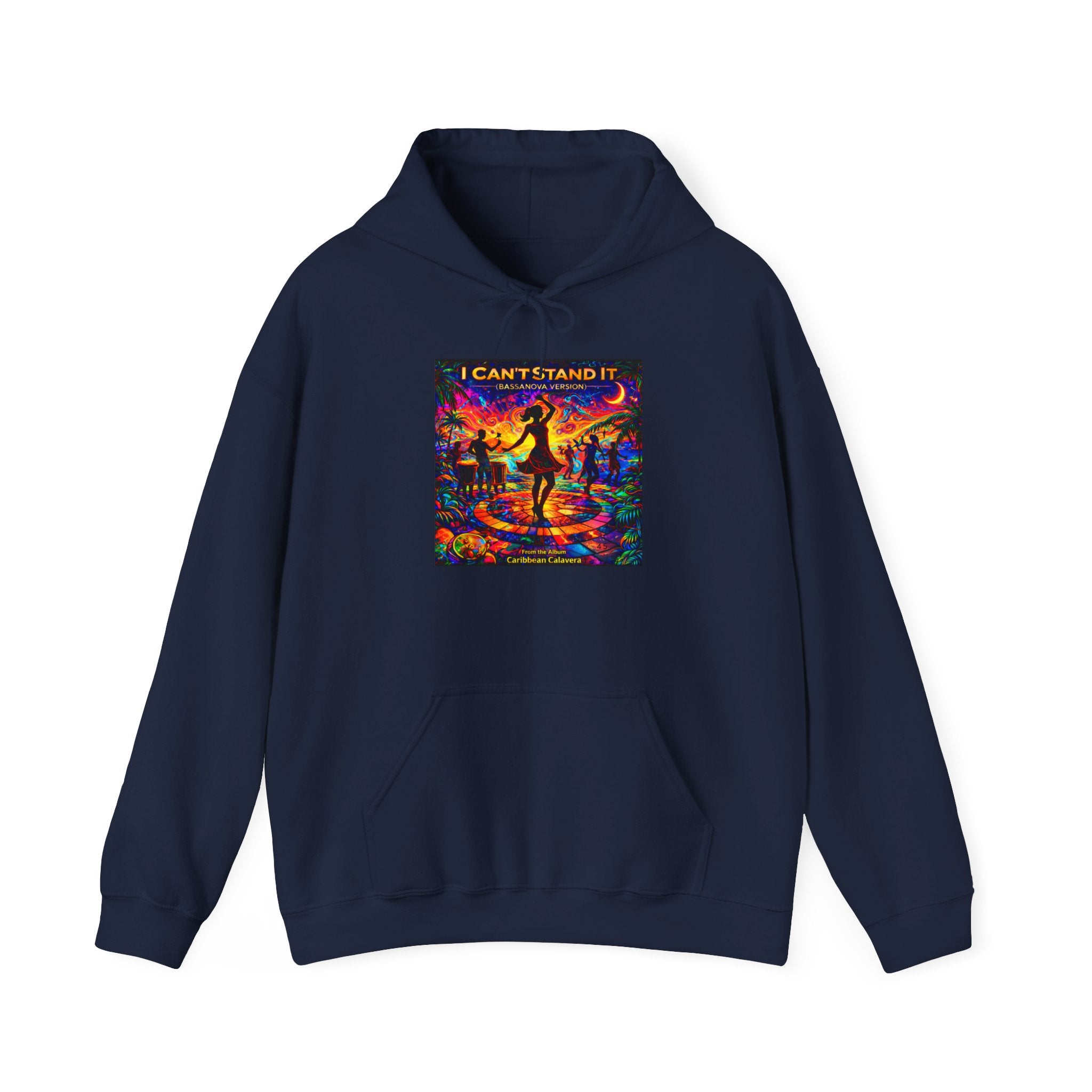 "I Can't Stand It" Psychedelic Dance Hoodie –  Song Cover Art From The Caribbean Calavera Album  Retro Disco Graphic