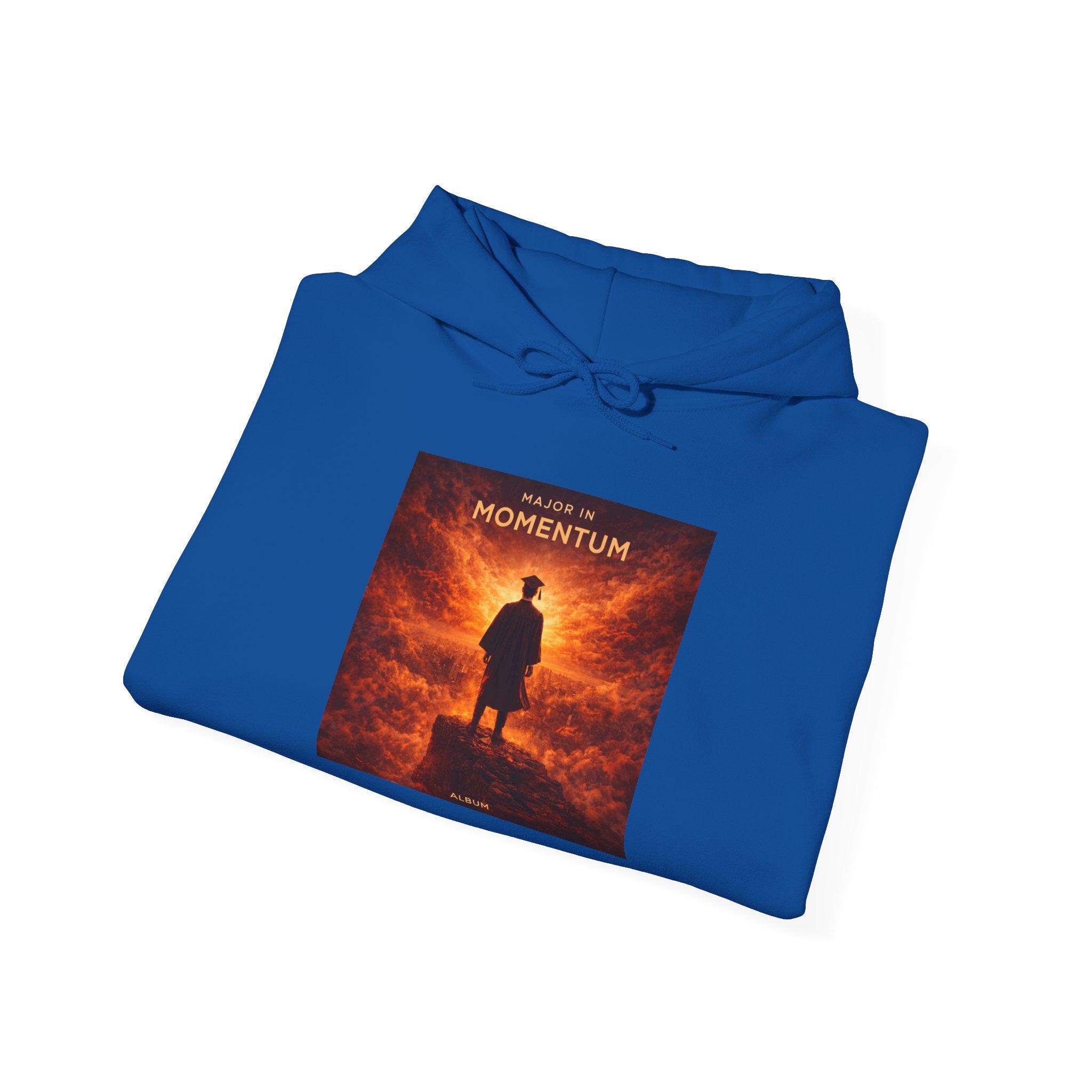 Hoodie - 'Major in Momentum' Silhouette Sunset Graphic Hoodie