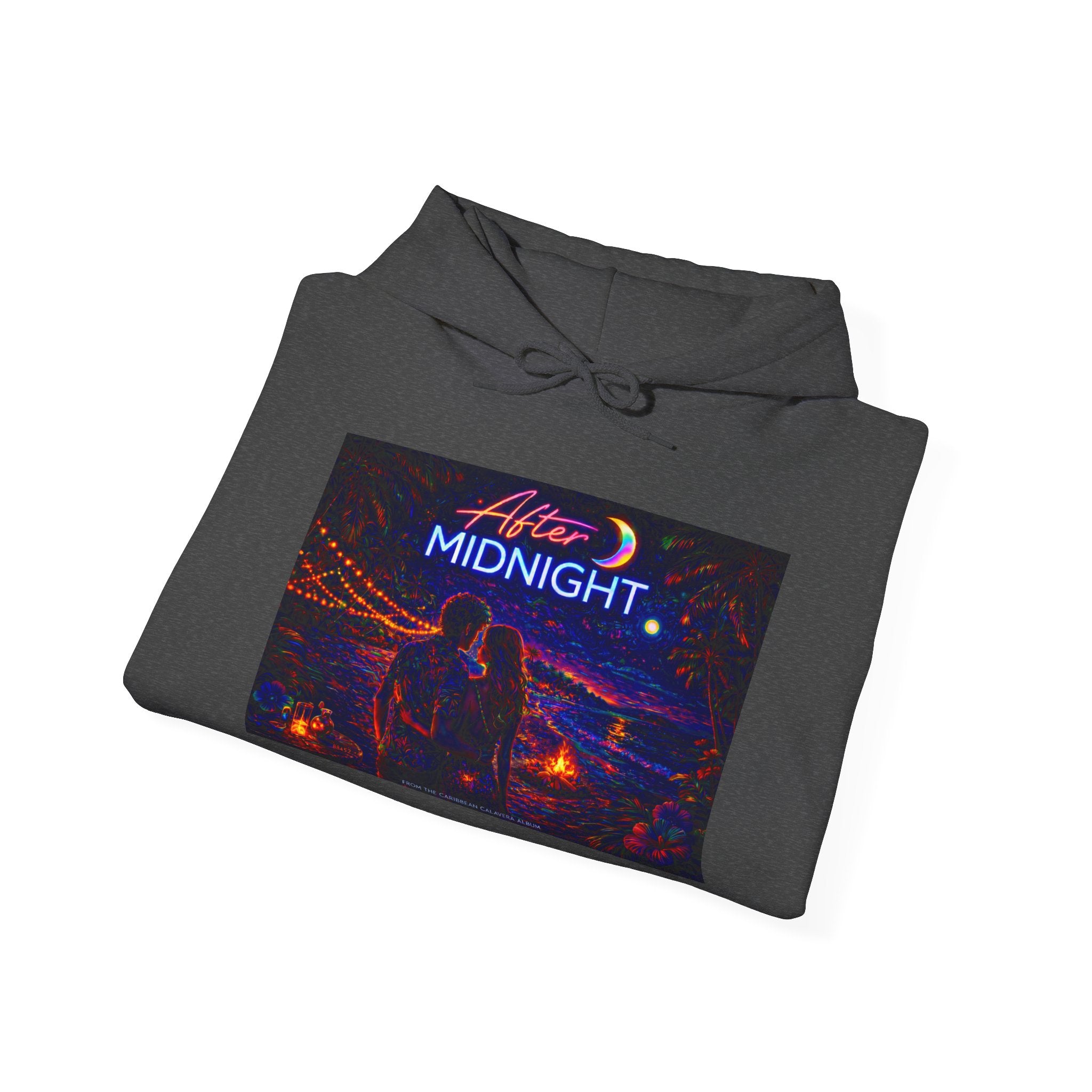 After Midnight Song Cover Art From The Caribbean Calavera Album Hoodie – Retro Neon 'After Midnight' Streetwear