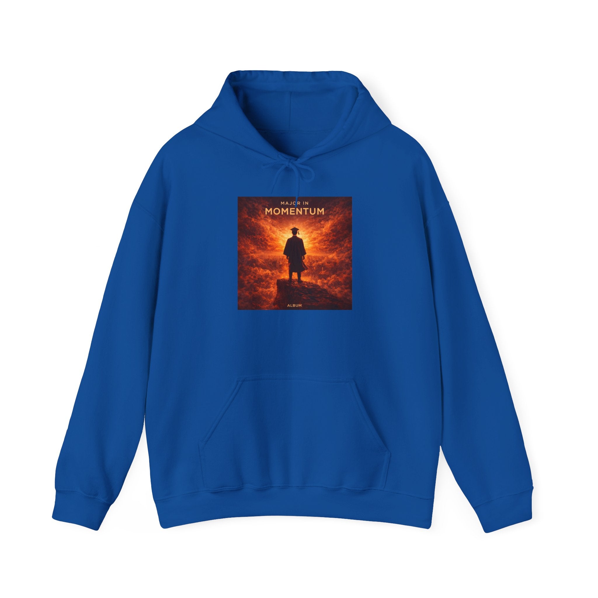 Hoodie - 'Major in Momentum' Silhouette Sunset Graphic Hoodie