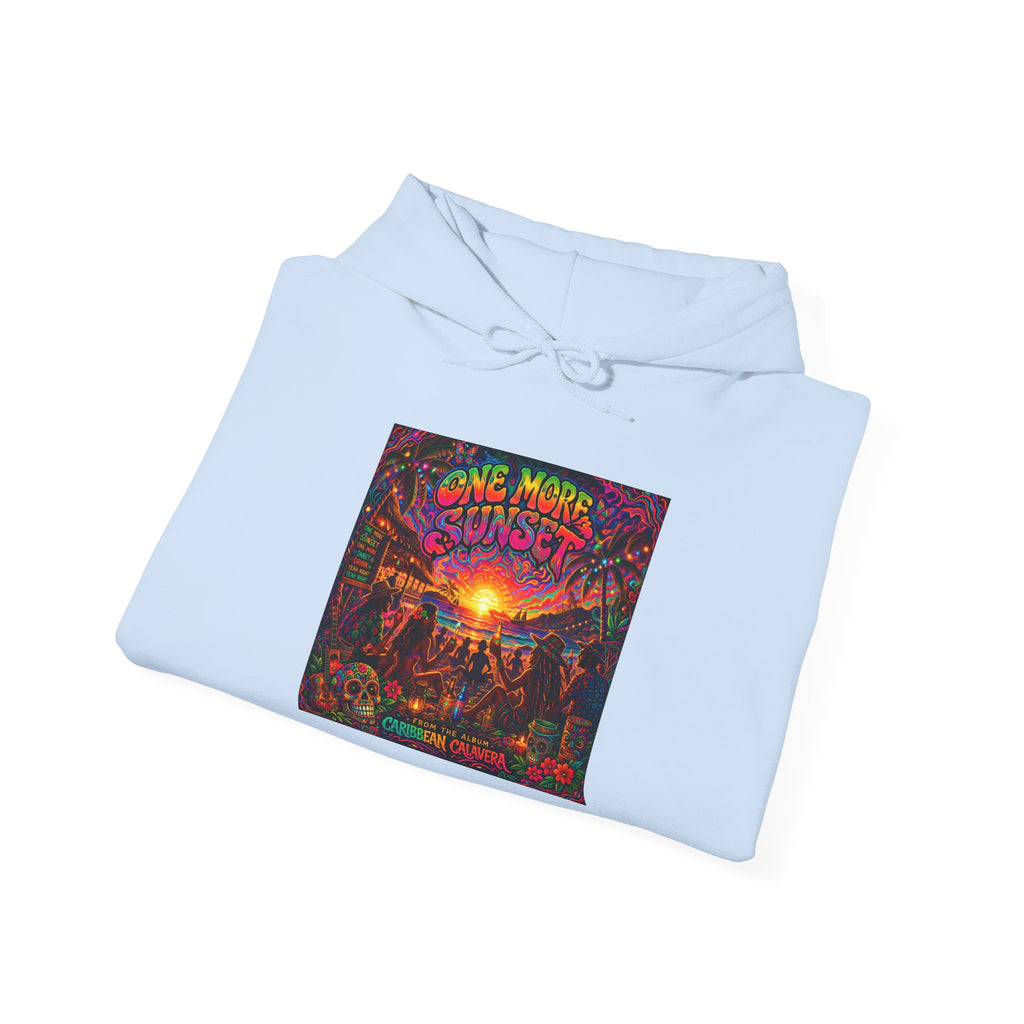 "One More Sunset"  Song Cover Art From The Caribbean Calavera Album  Retro Concert Graphic Sunset Festival Hoodie