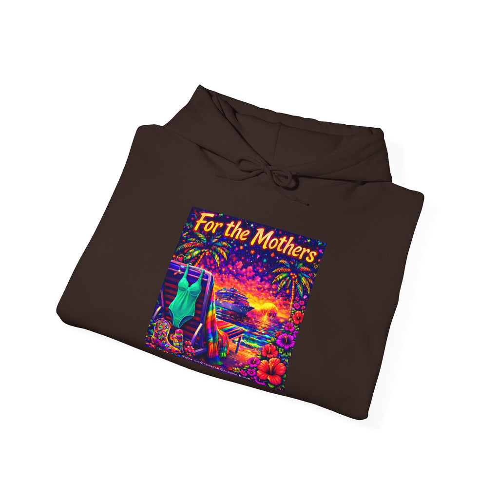 For the Mothers Hoodie —   Song Cover Art From The Caribbean Calavera Album  Psychedelic Moonlit Cat Art Sweatshirt