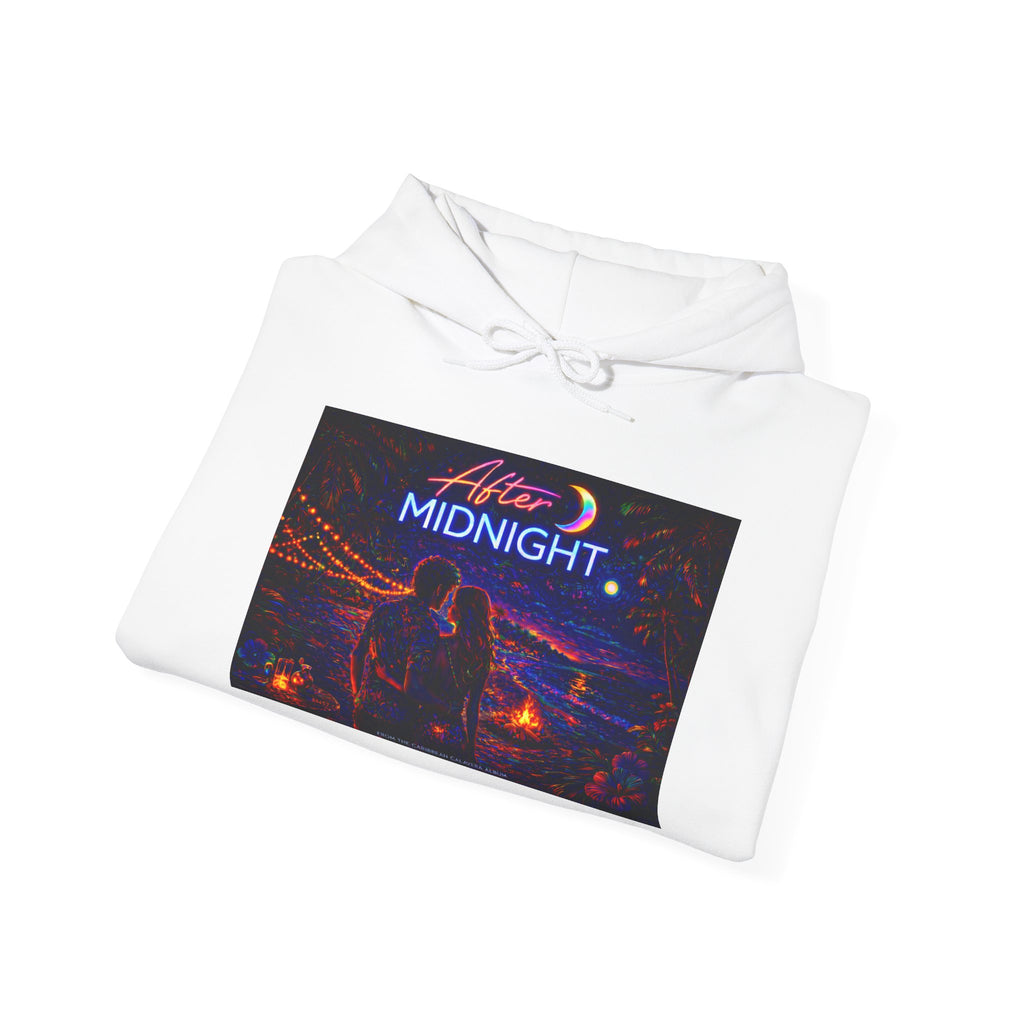 After Midnight Song Cover Art From The Caribbean Calavera Album Hoodie – Retro Neon 'After Midnight' Streetwear