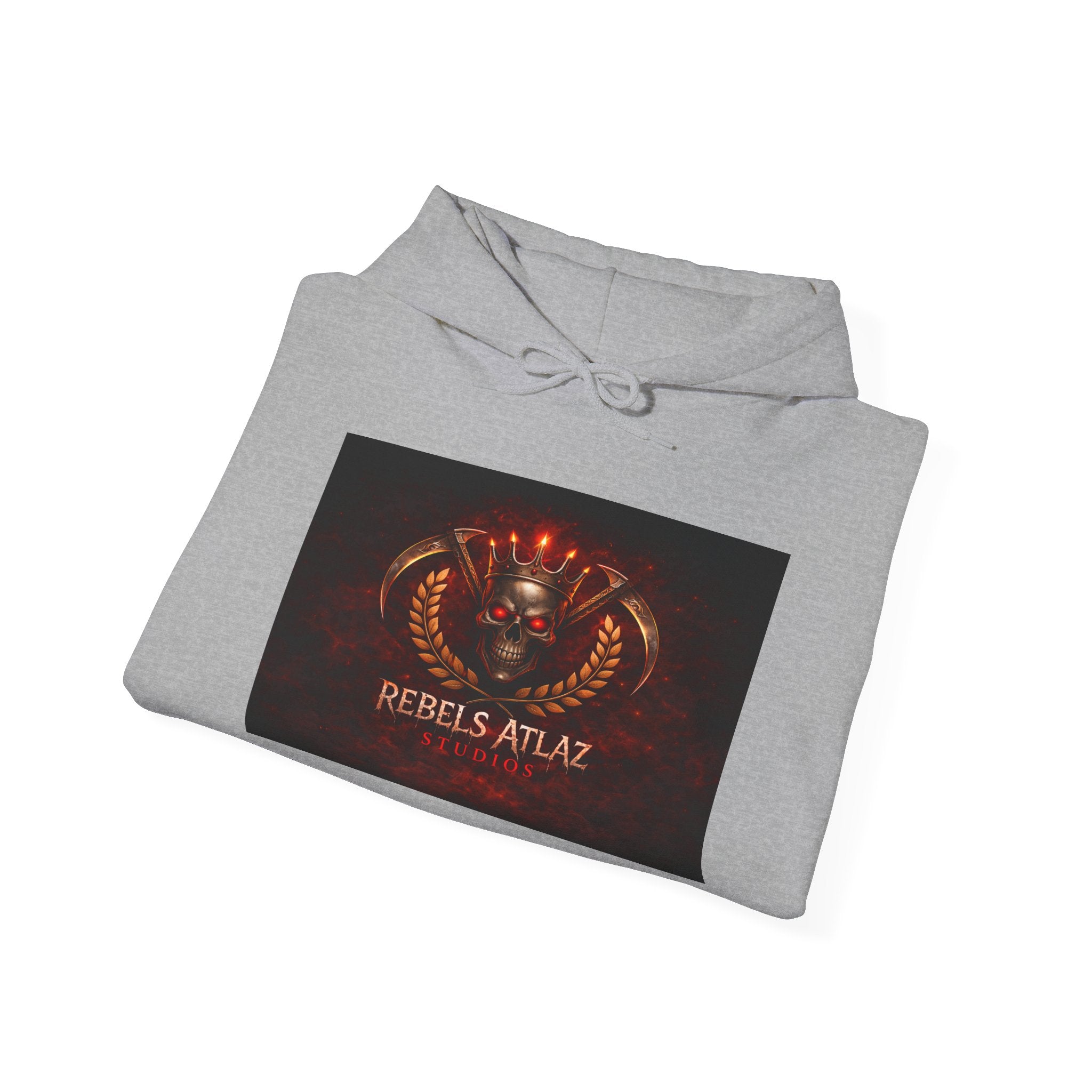 Rebelz Atlaz Films Studio Hoodie – Vintage Flaming Serpent Band Logo Pullover