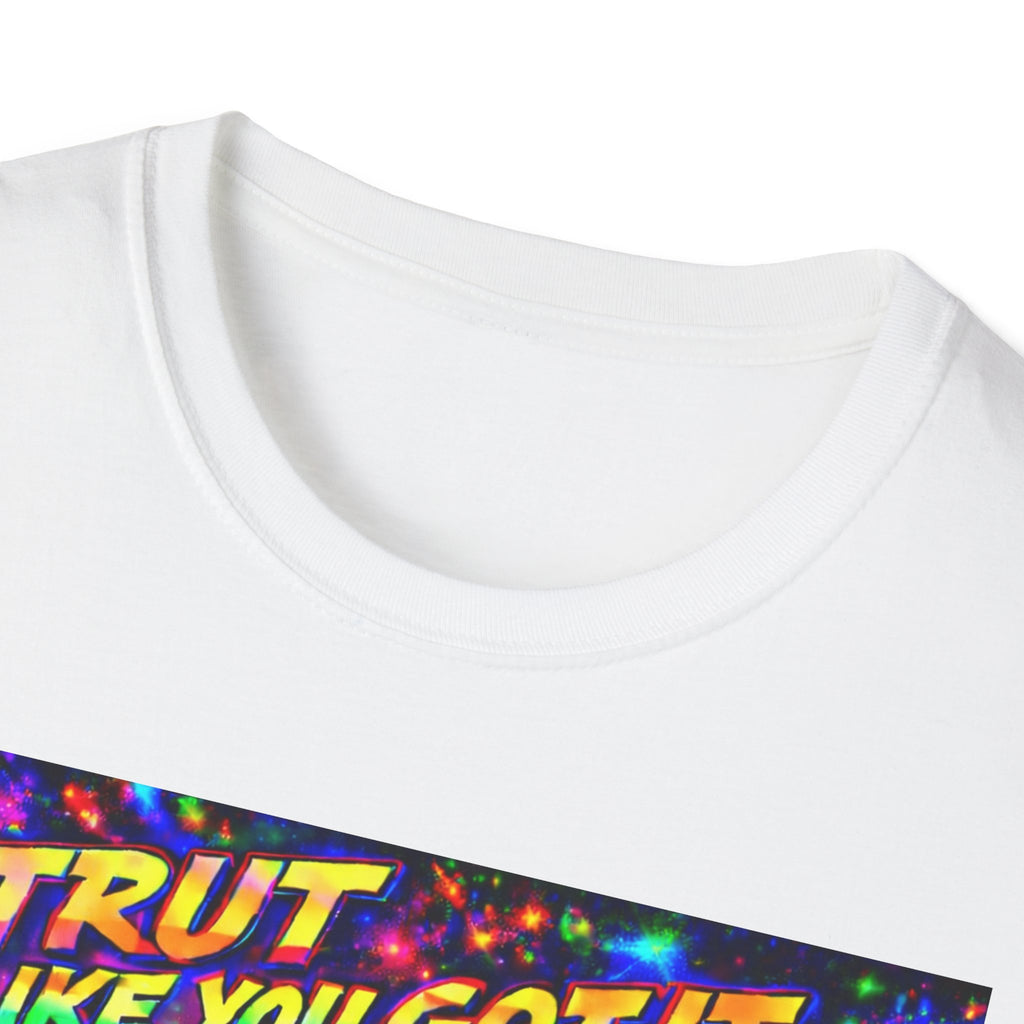 Strut Like You Got It   Song Cover Art From The Caribbean Calavera Album   Neon Retro Graphic Tee T-SHIRT