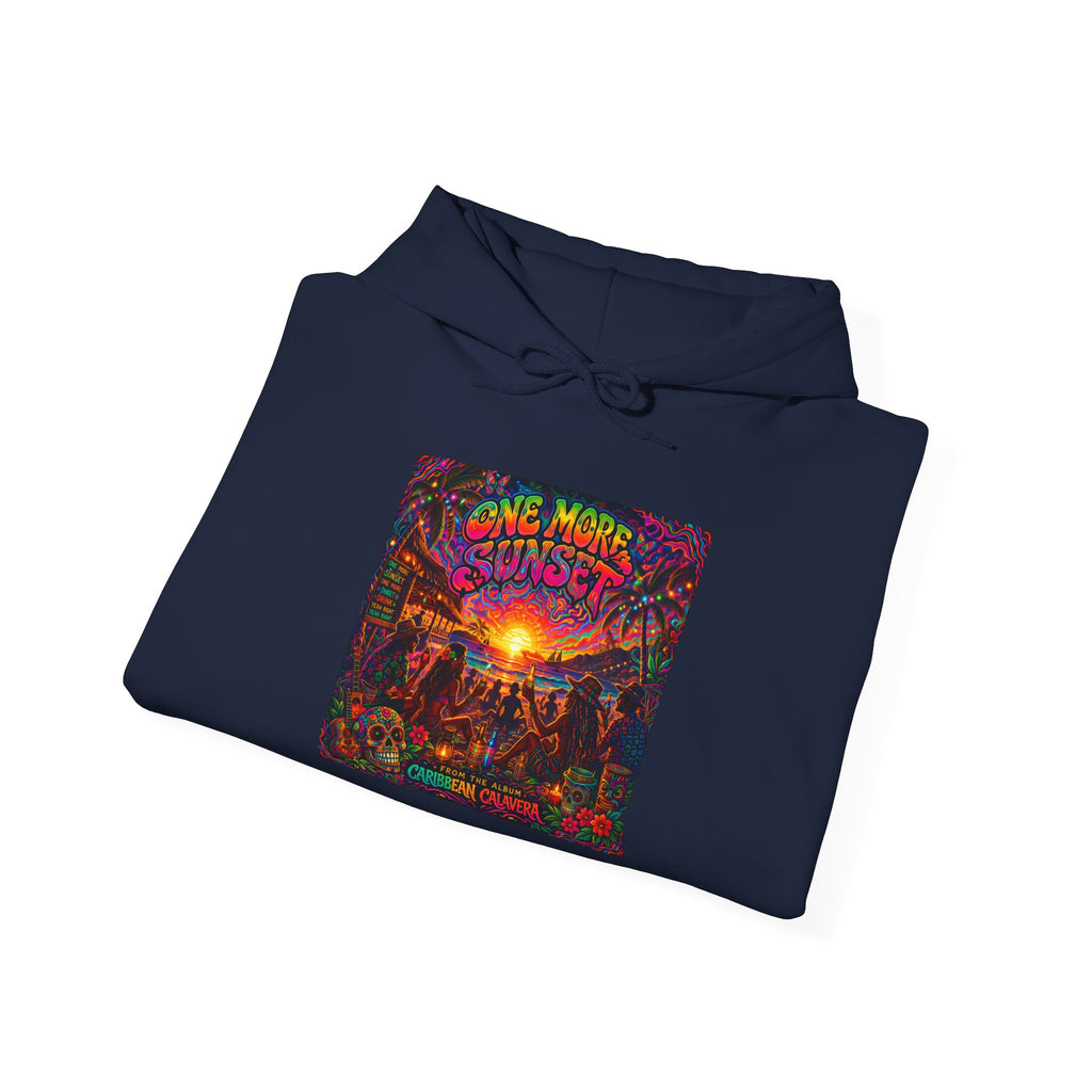 "One More Sunset"  Song Cover Art From The Caribbean Calavera Album  Retro Concert Graphic Sunset Festival Hoodie