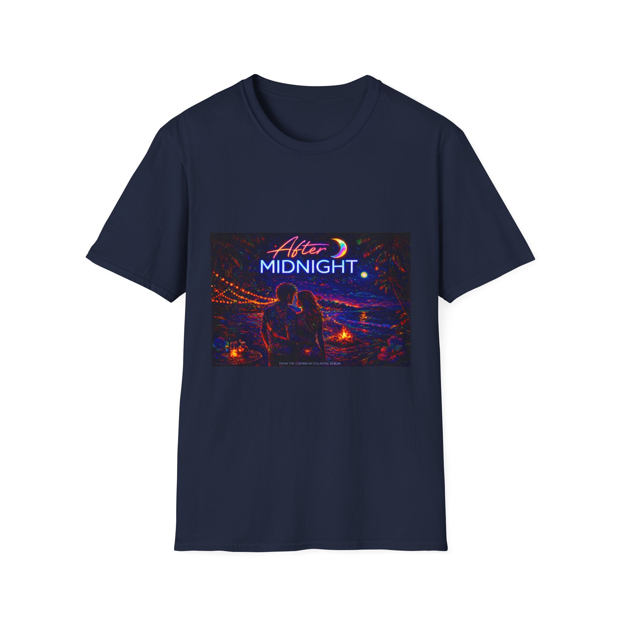 After Midnight Song Cover Art From The Caribbean Calavera Album Hoodie Graphic T-Shirt — Neon City Nightscape Tee