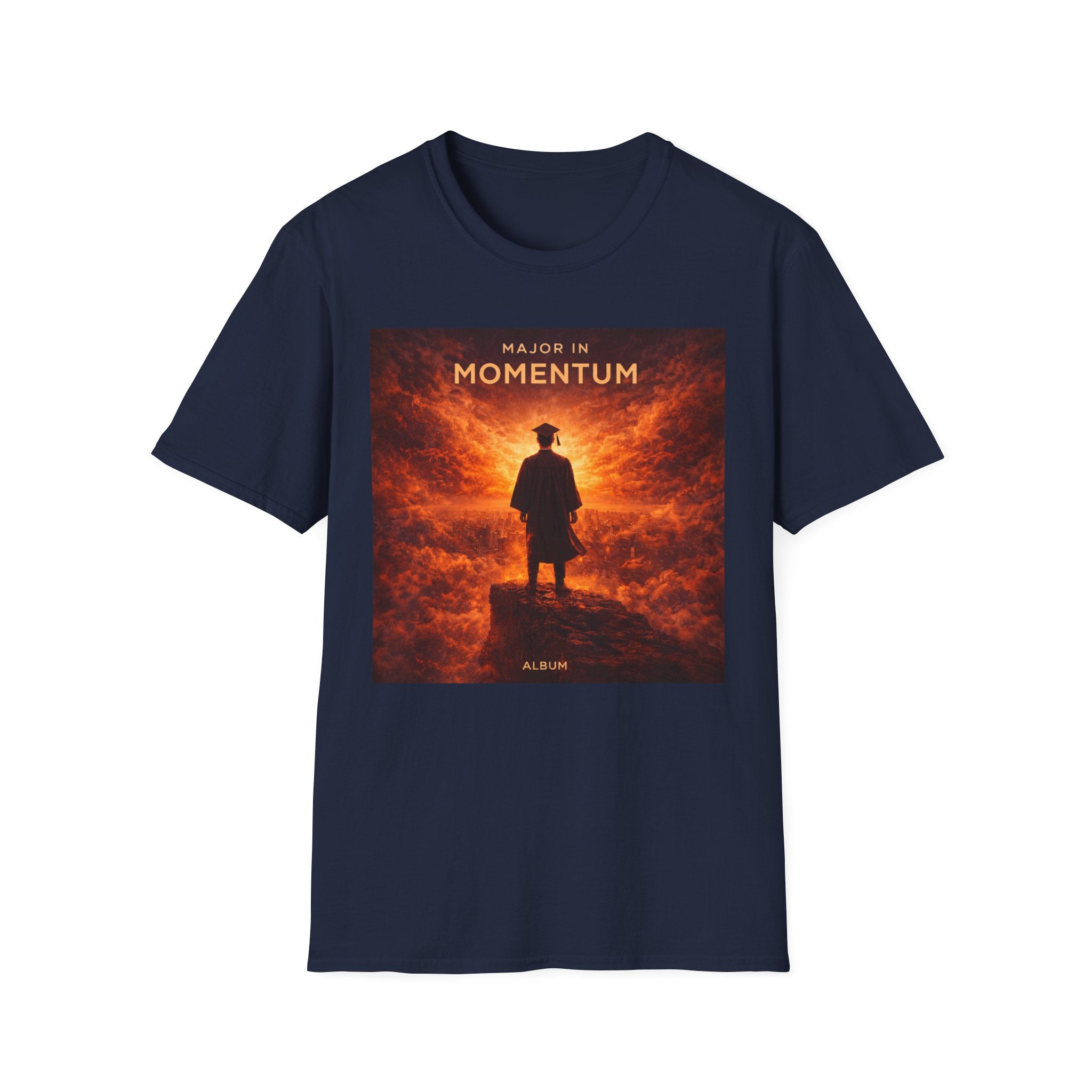 T‑Shirt – "Major in Momentum" Album Art Tee (Silhouette & Fiery Sky)