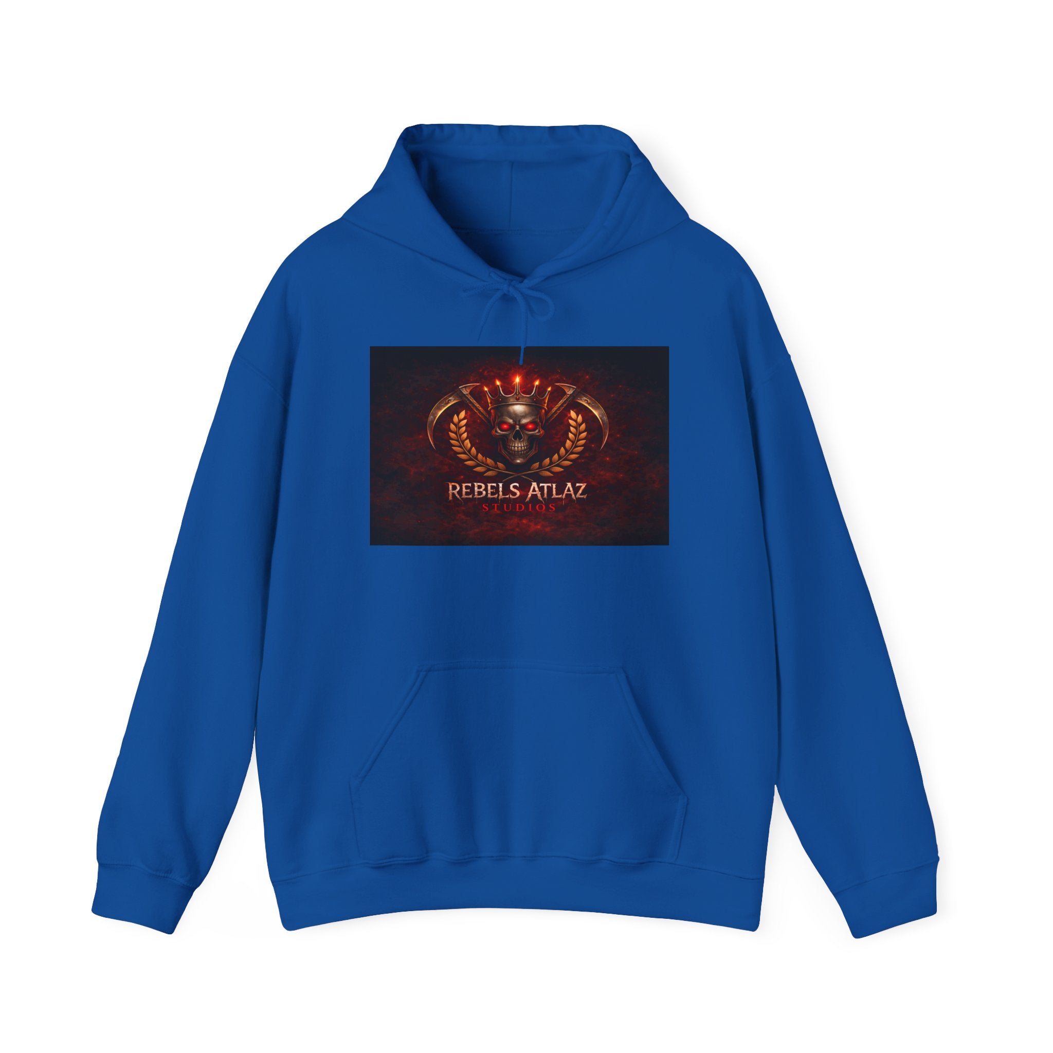 Rebelz Atlaz Films Studio Hoodie – Vintage Flaming Serpent Band Logo Pullover