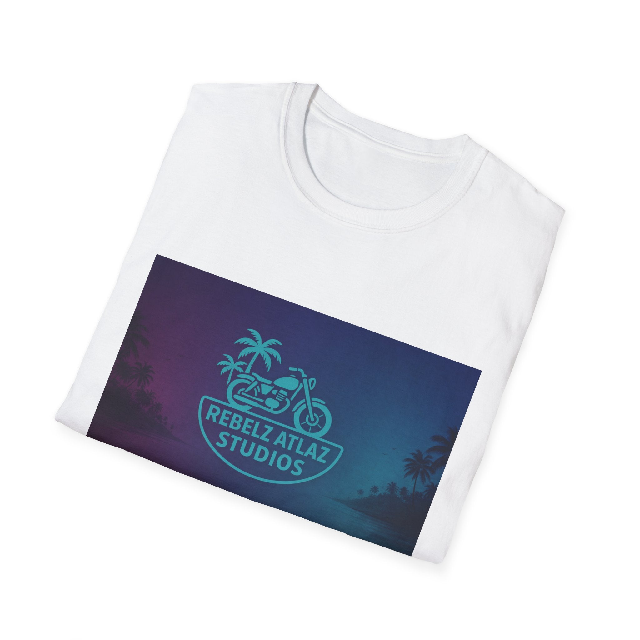 Rebel Ataz Studios Logo T-Shirt — Tropical Palm Graphic Tee