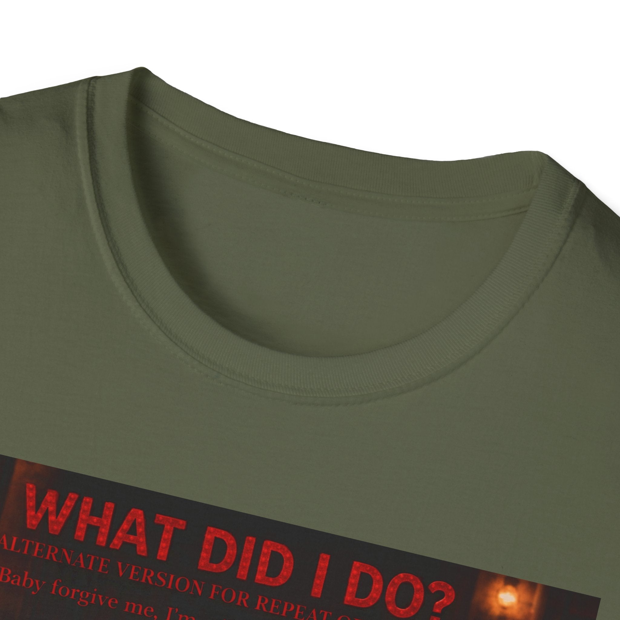 T-Shirt — "What Did I Do?" Dark Vintage Portrait Graphic Tee