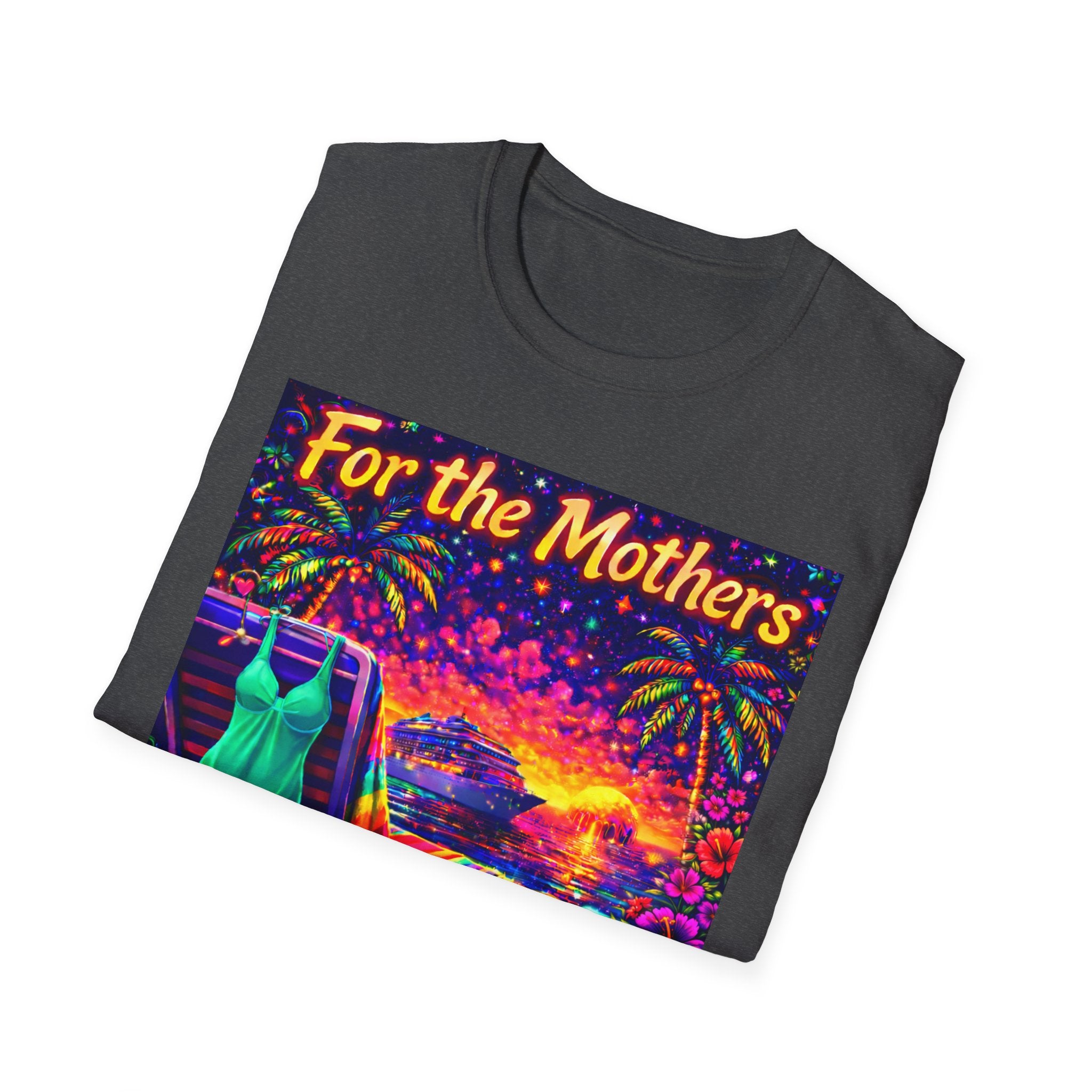 For the Mothers Tropical Sunset T‑Shirt   Song Cover Art From The Caribbean Calavera Album  — Beach Vacation Mother's Day Gift