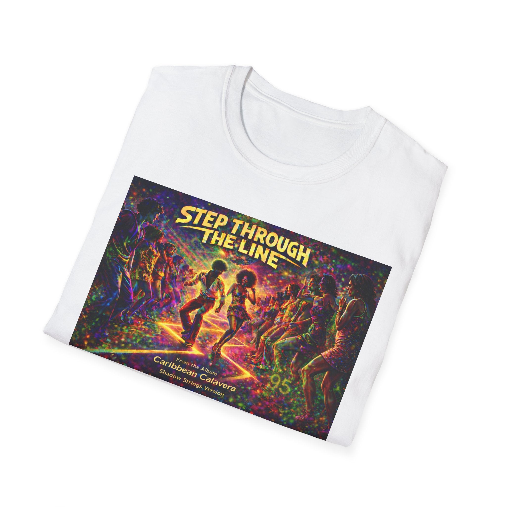 "Step Through The Line" Psychedelic Adventure Graphic Tee  Song Cover Art From The Caribbean Calavera Album