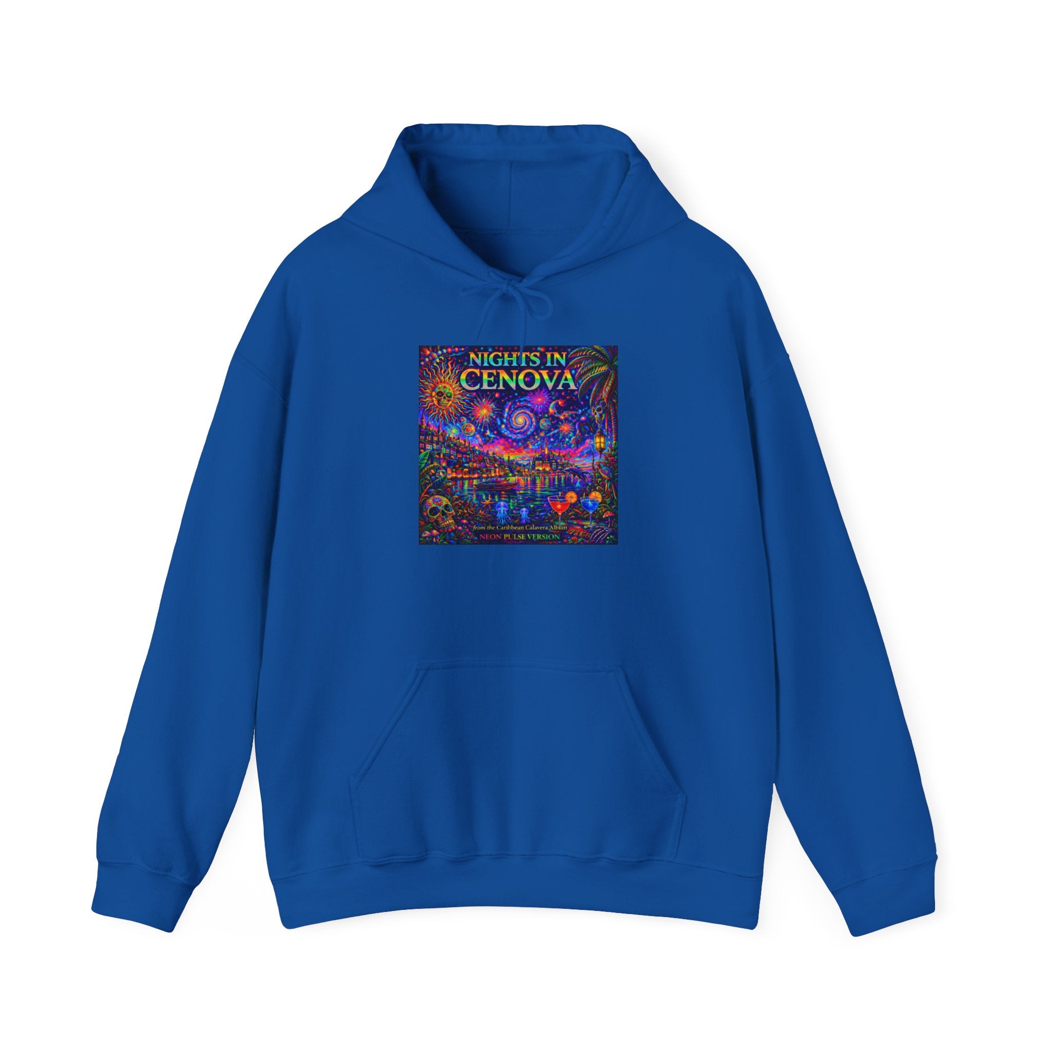 Nights in Cenova Hoodie –  Song Cover Art From The Caribbean Calavera Album   Colorful Venetian Canal Art Pullover