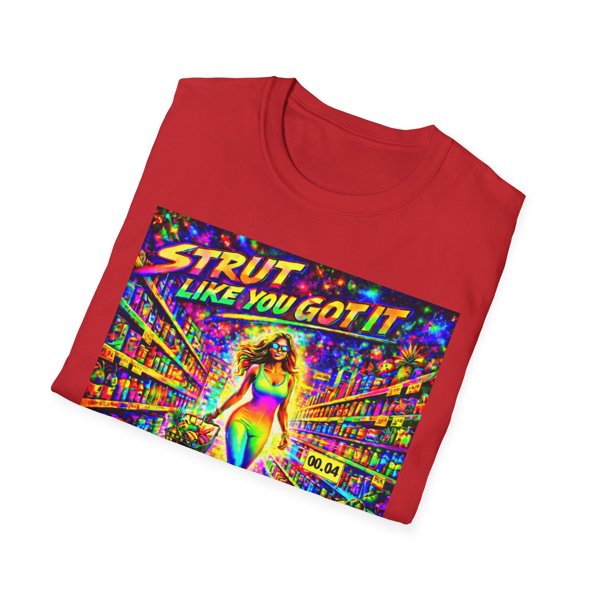 Strut Like You Got It   Song Cover Art From The Caribbean Calavera Album   Neon Retro Graphic Tee T-SHIRT