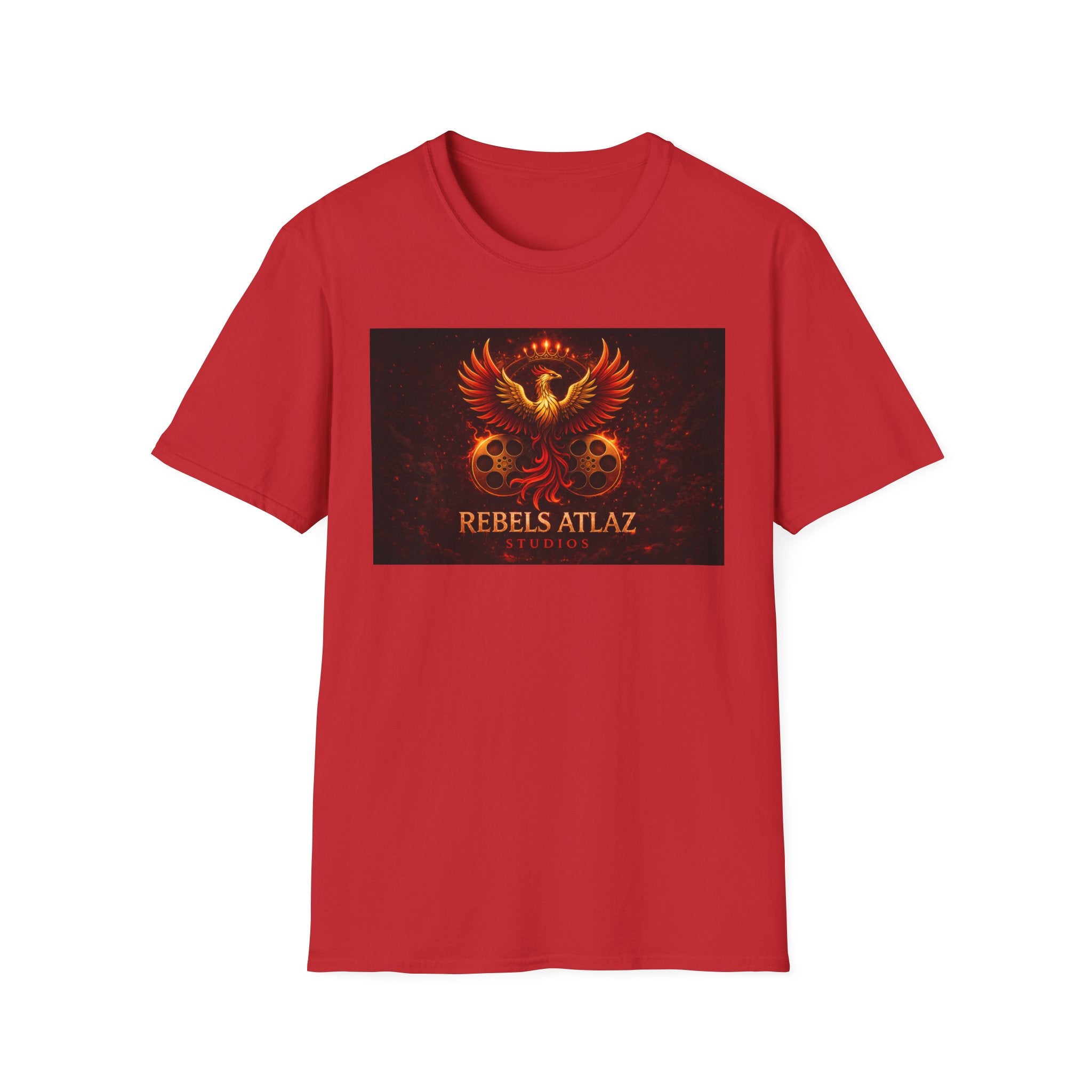 Rebelz Atlaz Film Studios Logo  Phoenix Skull T-Shirt