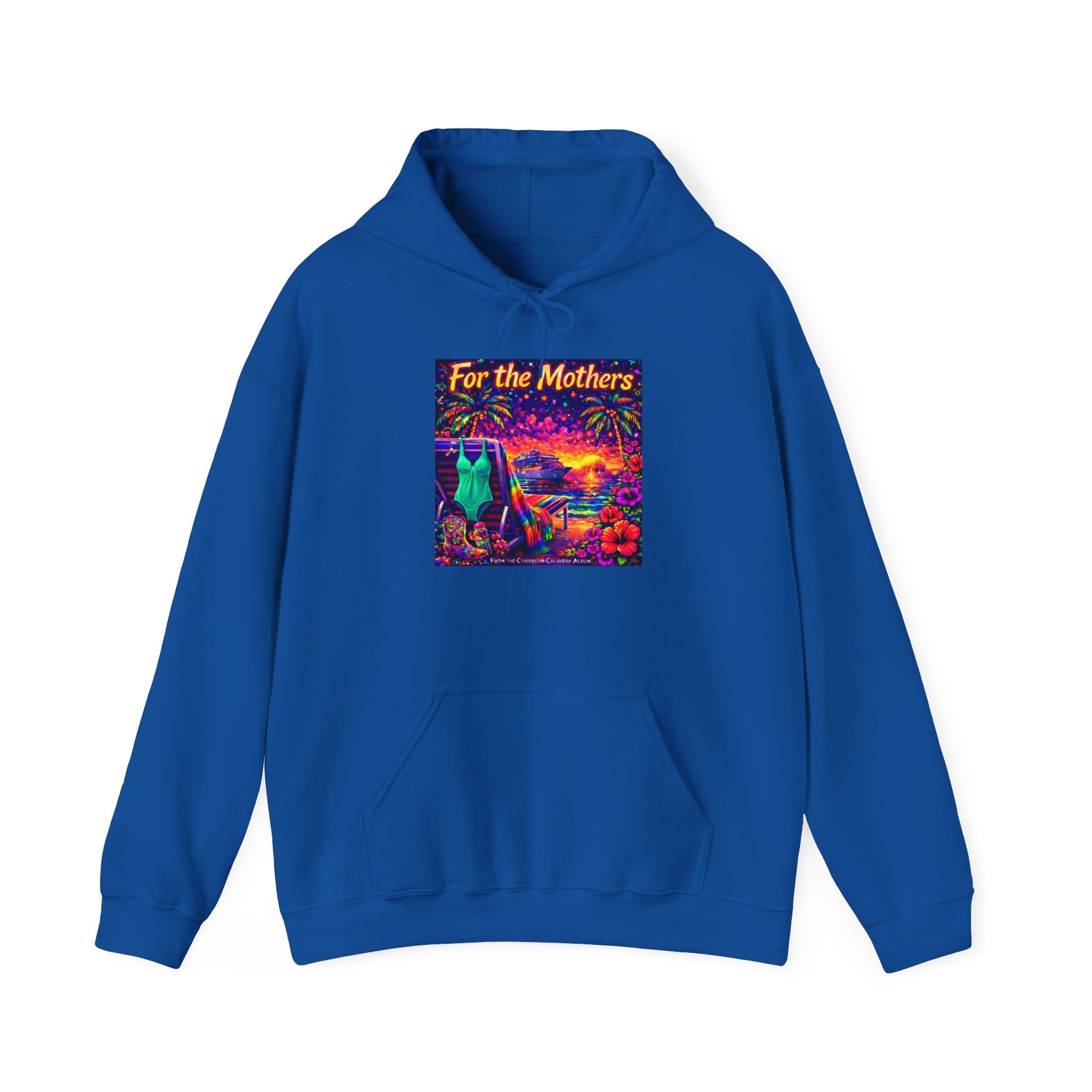 For the Mothers Hoodie —   Song Cover Art From The Caribbean Calavera Album  Psychedelic Moonlit Cat Art Sweatshirt