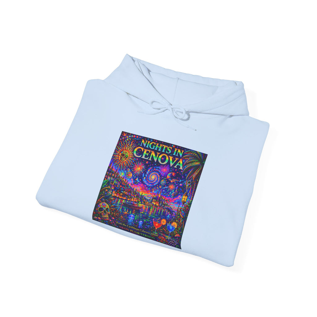 Nights in Cenova Hoodie –  Song Cover Art From The Caribbean Calavera Album   Colorful Venetian Canal Art Pullover