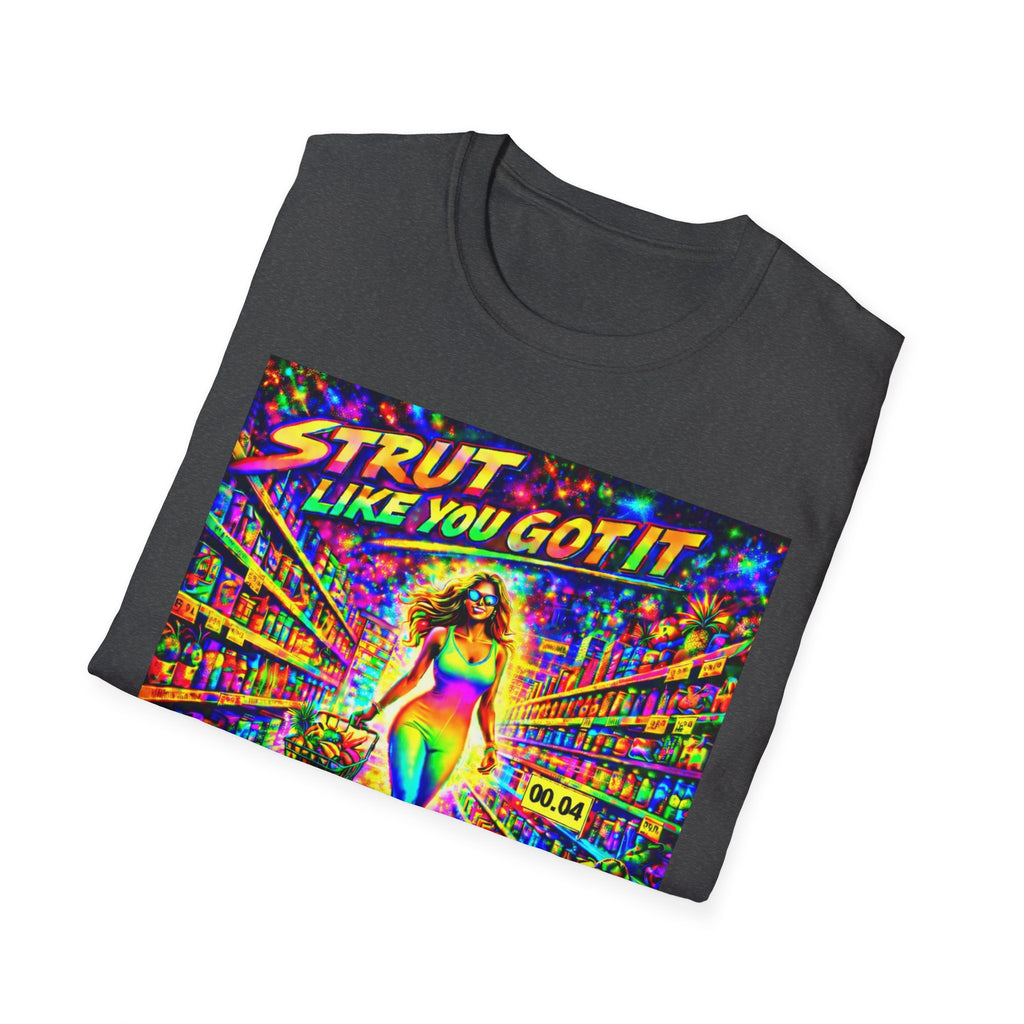 Strut Like You Got It   Song Cover Art From The Caribbean Calavera Album   Neon Retro Graphic Tee T-SHIRT