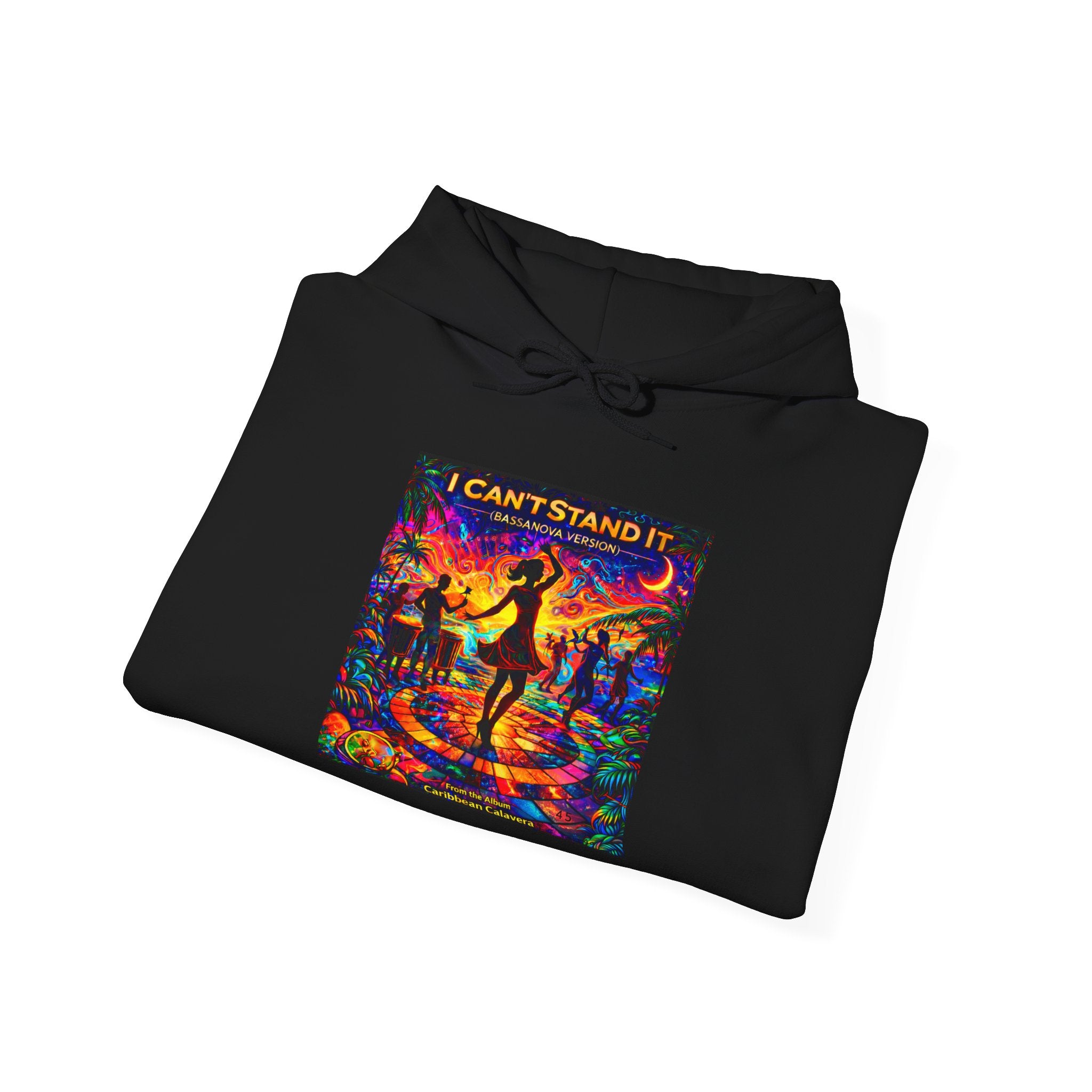 "I Can't Stand It" Psychedelic Dance Hoodie –  Song Cover Art From The Caribbean Calavera Album  Retro Disco Graphic