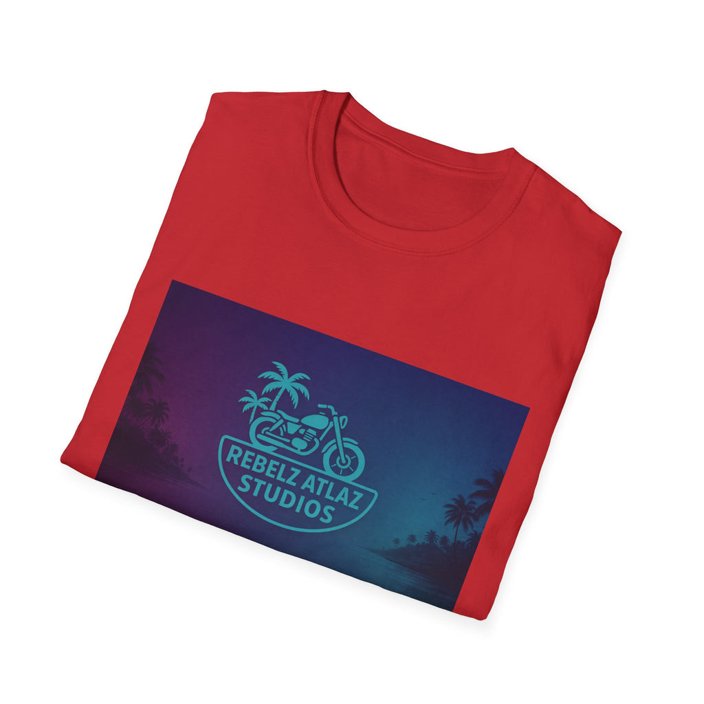 Rebel Ataz Studios Logo T-Shirt — Tropical Palm Graphic Tee