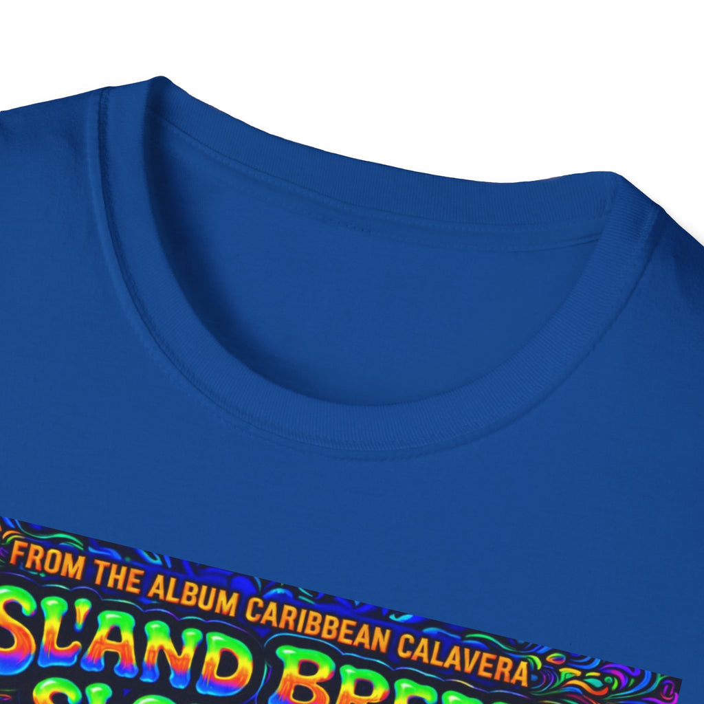 Island Breeze Slow Jam T-Shirt  Song Cover Art From The Caribbean Calavera Album   — Retro Tropical Sunset Music Tee