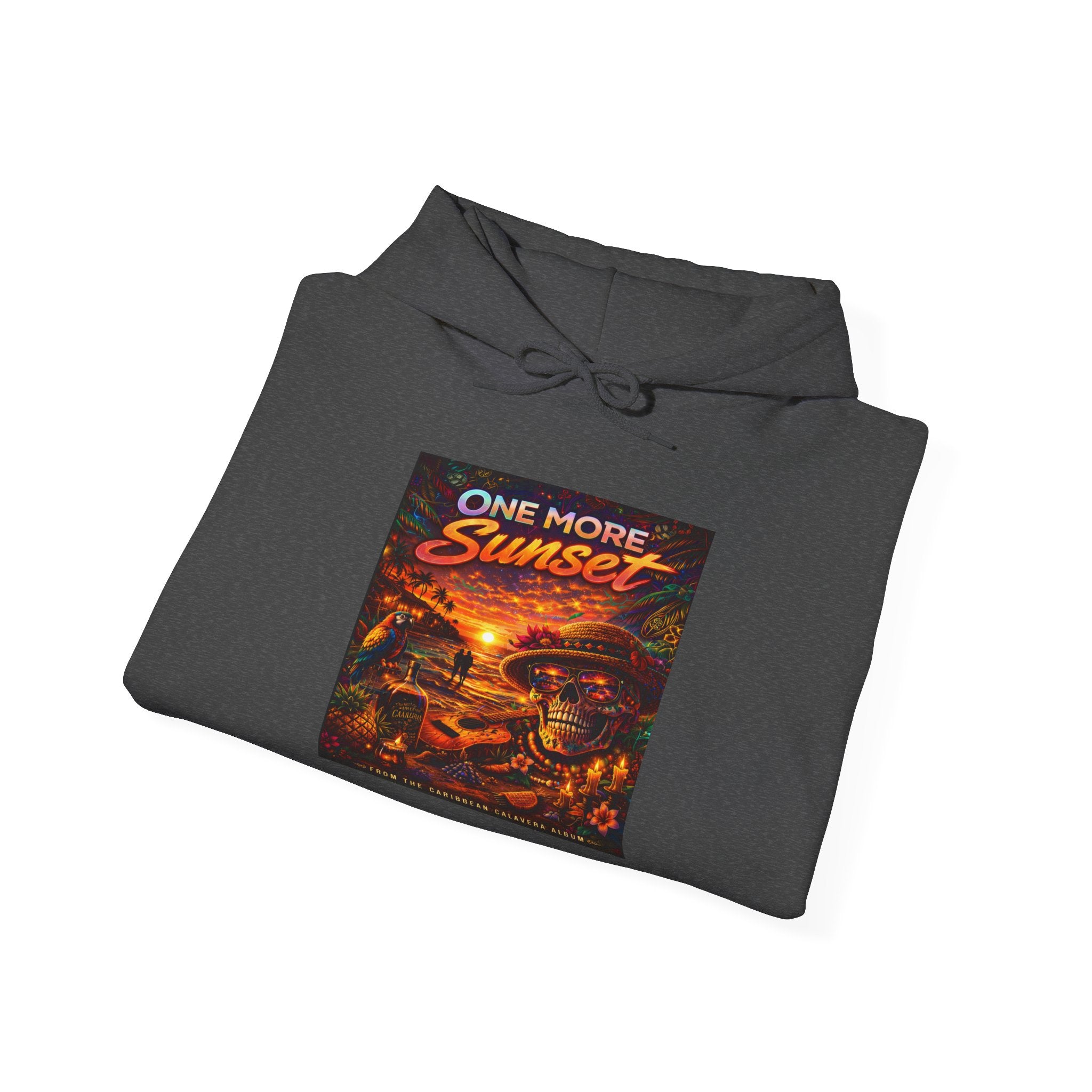 "One More Sunset"  Song Cover Art From The Caribbean Calavera Album Skateboard Vintage Graphic Pullover Sunset Skate Hoodie —