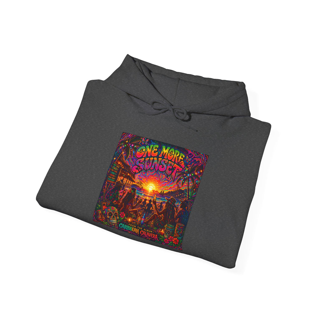 "One More Sunset"  Song Cover Art From The Caribbean Calavera Album  Retro Concert Graphic Sunset Festival Hoodie