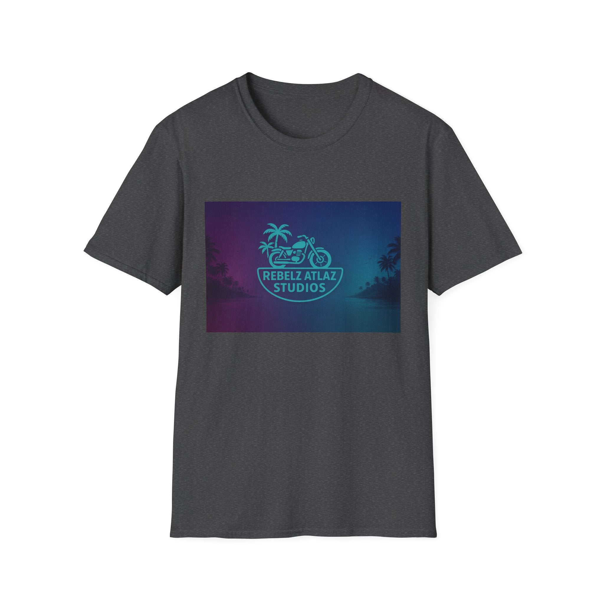 Rebel Ataz Studios Logo T-Shirt — Tropical Palm Graphic Tee