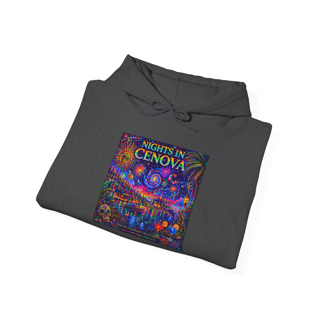 Nights in Cenova Hoodie –  Song Cover Art From The Caribbean Calavera Album   Colorful Venetian Canal Art Pullover