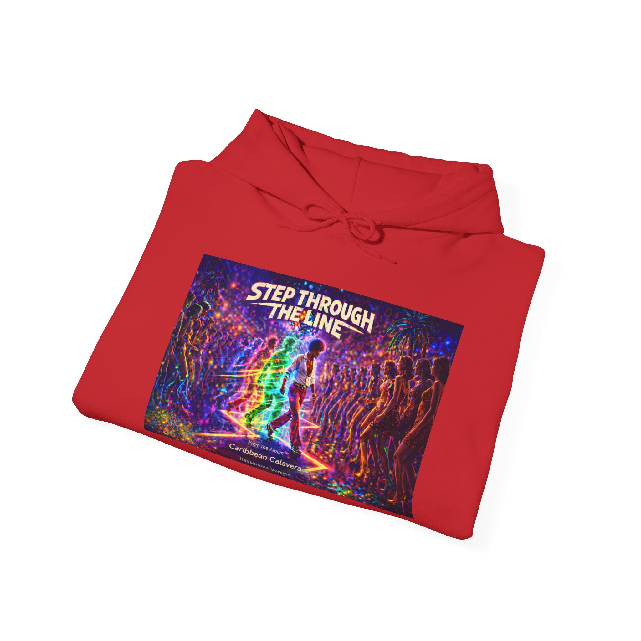 Step Through The Line Hoodie Song Cover Art From The Caribbean Calavera Album — Psychedelic Trippy Graphic Pullover