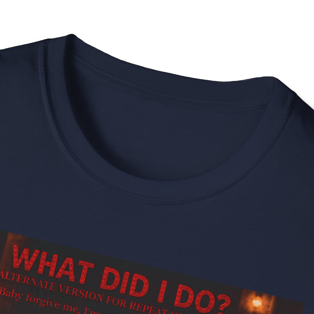 T-Shirt — "What Did I Do?" Dark Vintage Portrait Graphic Tee