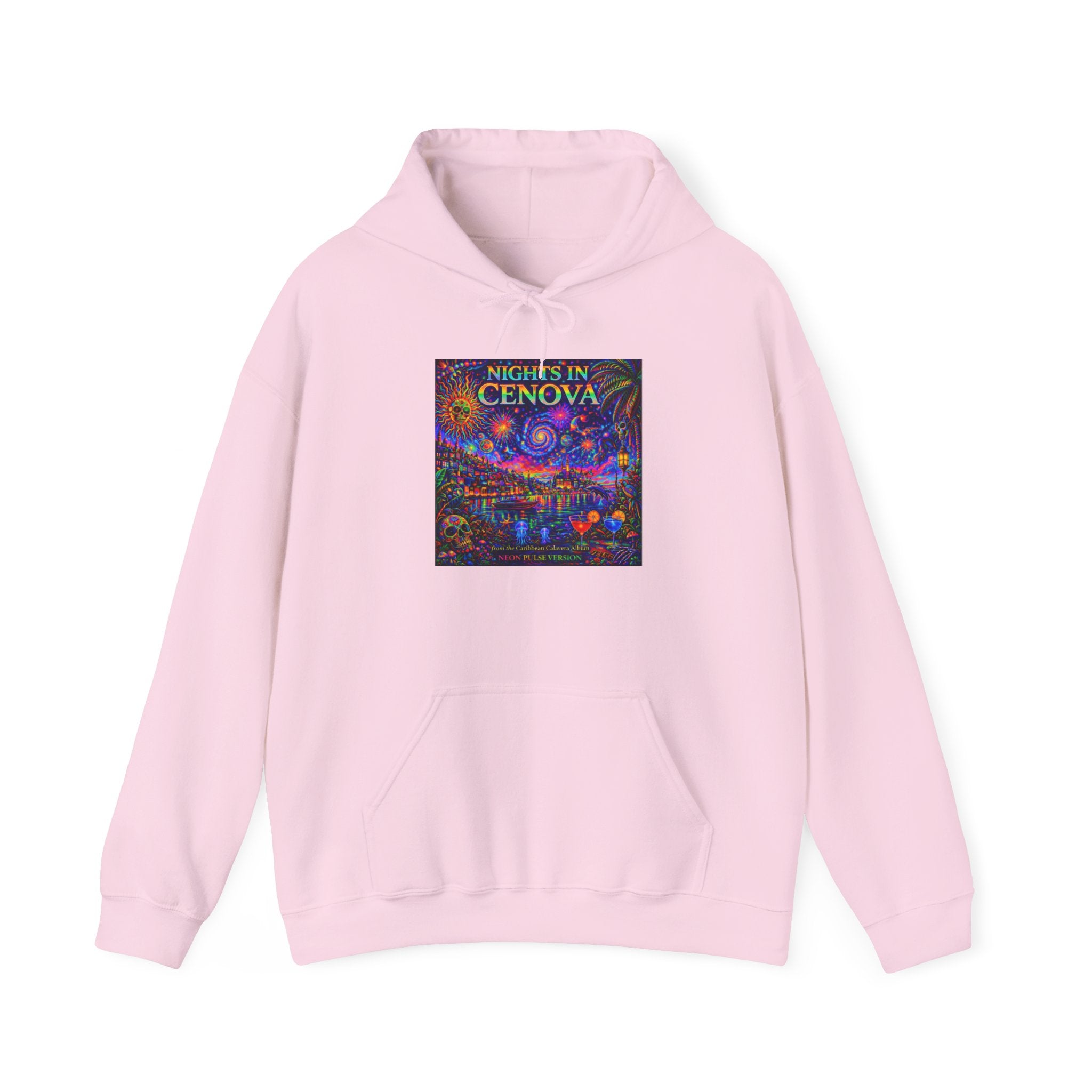 Nights in Cenova Hoodie –  Song Cover Art From The Caribbean Calavera Album   Colorful Venetian Canal Art Pullover