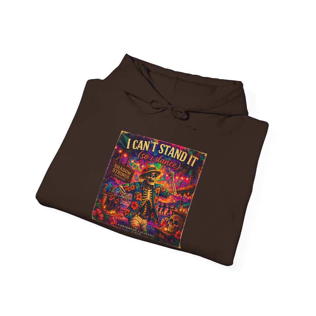 I Can't Stand It Hoodie -  Song Cover Art From The Caribbean Calavera Album  Retro Neon Skatepunk Graphic Pullover