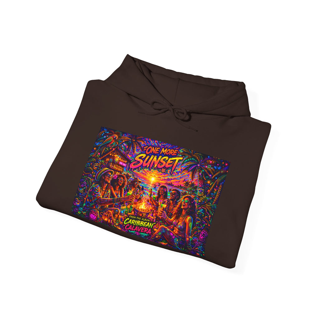 One More Sunset Carnival Hoodie Song Cover Art From The Caribbean Calavera Album — Tropical Festival Graphic Pullover