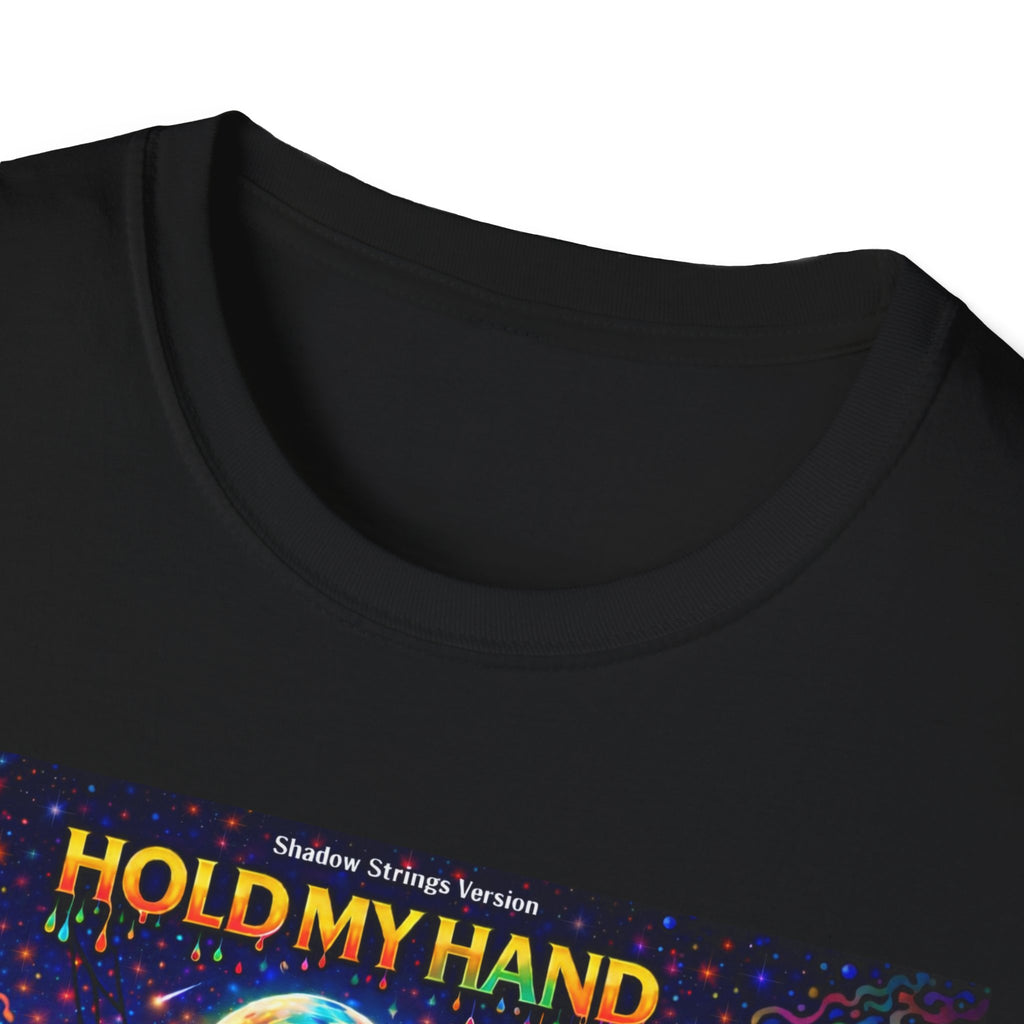 Hold My Hand Graphic T-Shirt  Song Cover Art From The Caribbean Calavera Album — Cosmic Couple Silhouette Tee